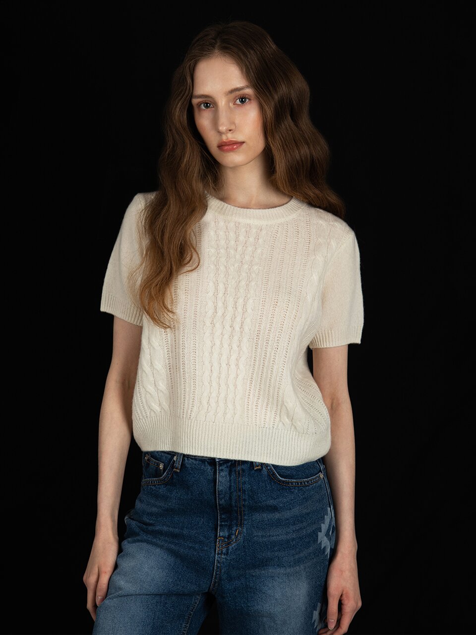 에드린 Three Way Top Short Sleeve (Ivory) Three Way Top Short Sleeve (Ivory)