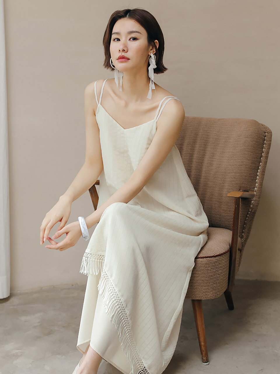 LS_Fairy tassel sleeveless dress