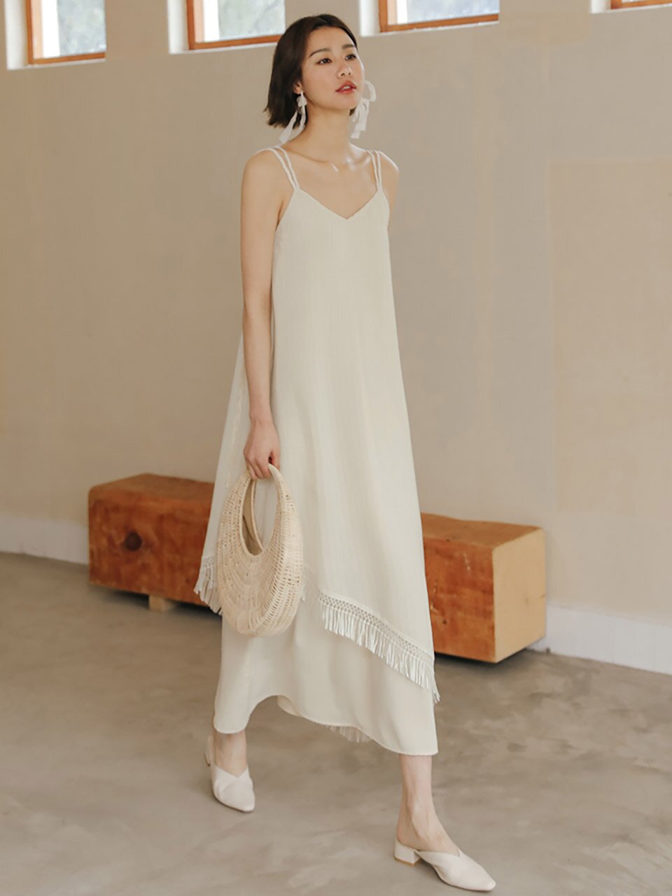 LS_Fairy tassel sleeveless dress