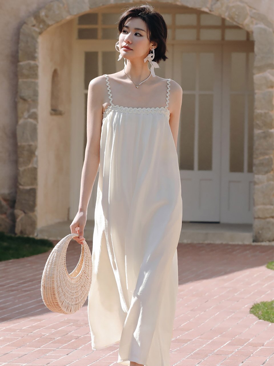 LS_Holiday wave sling sleeveless dress