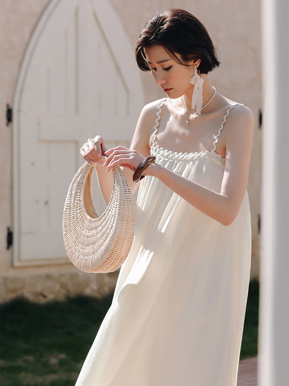 LS_Holiday wave sling sleeveless dress