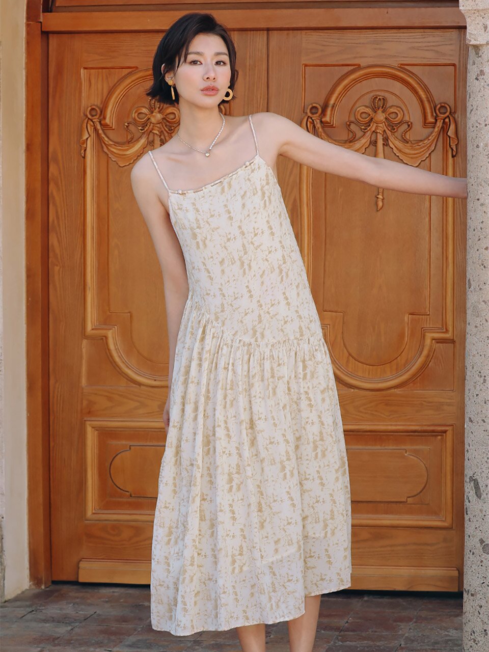 LS_Tie dyeing sling sleeveless dress