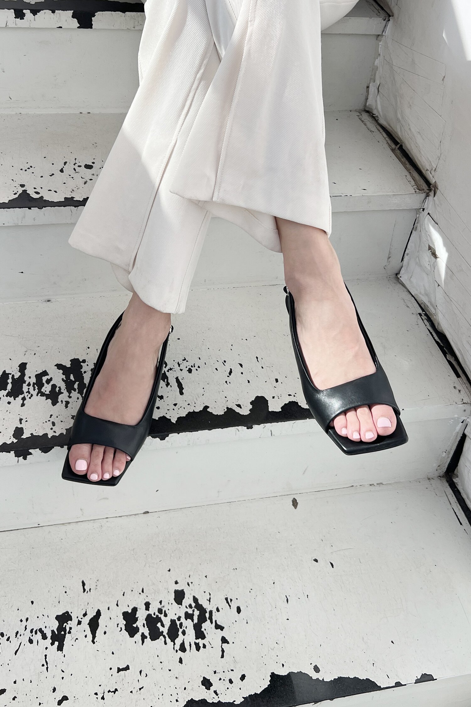 Audrey Slingback Sandals Black