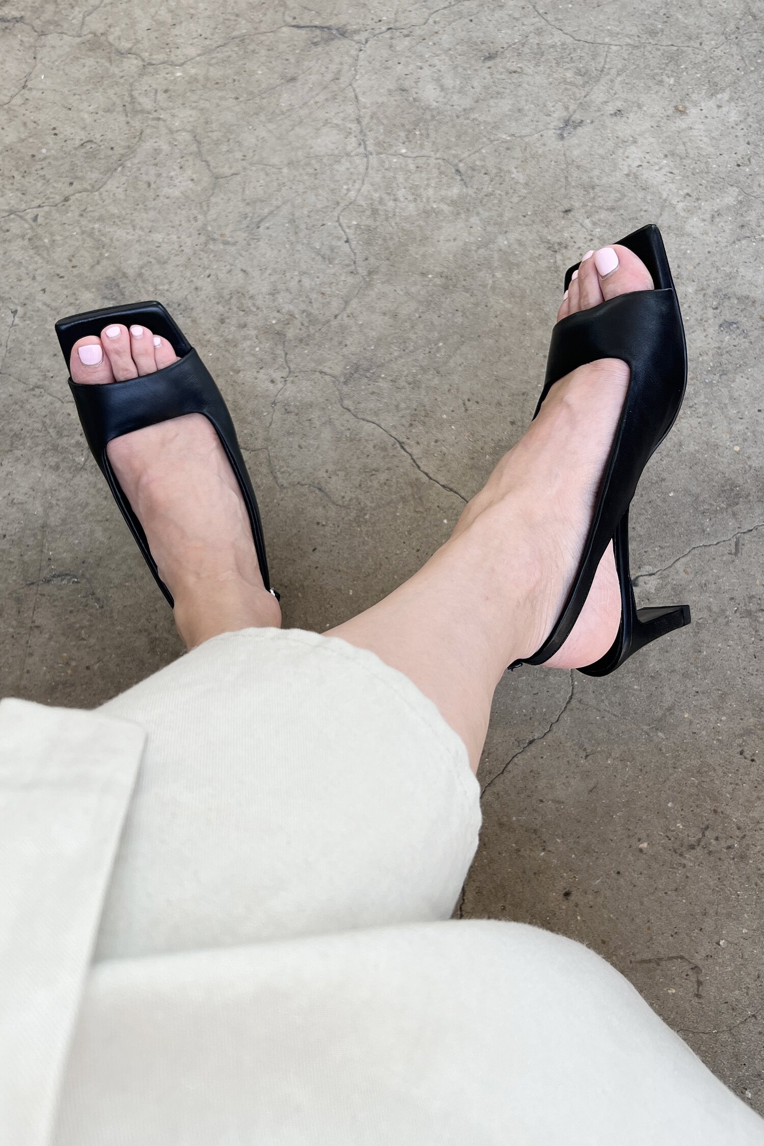 Audrey Slingback Sandals Black