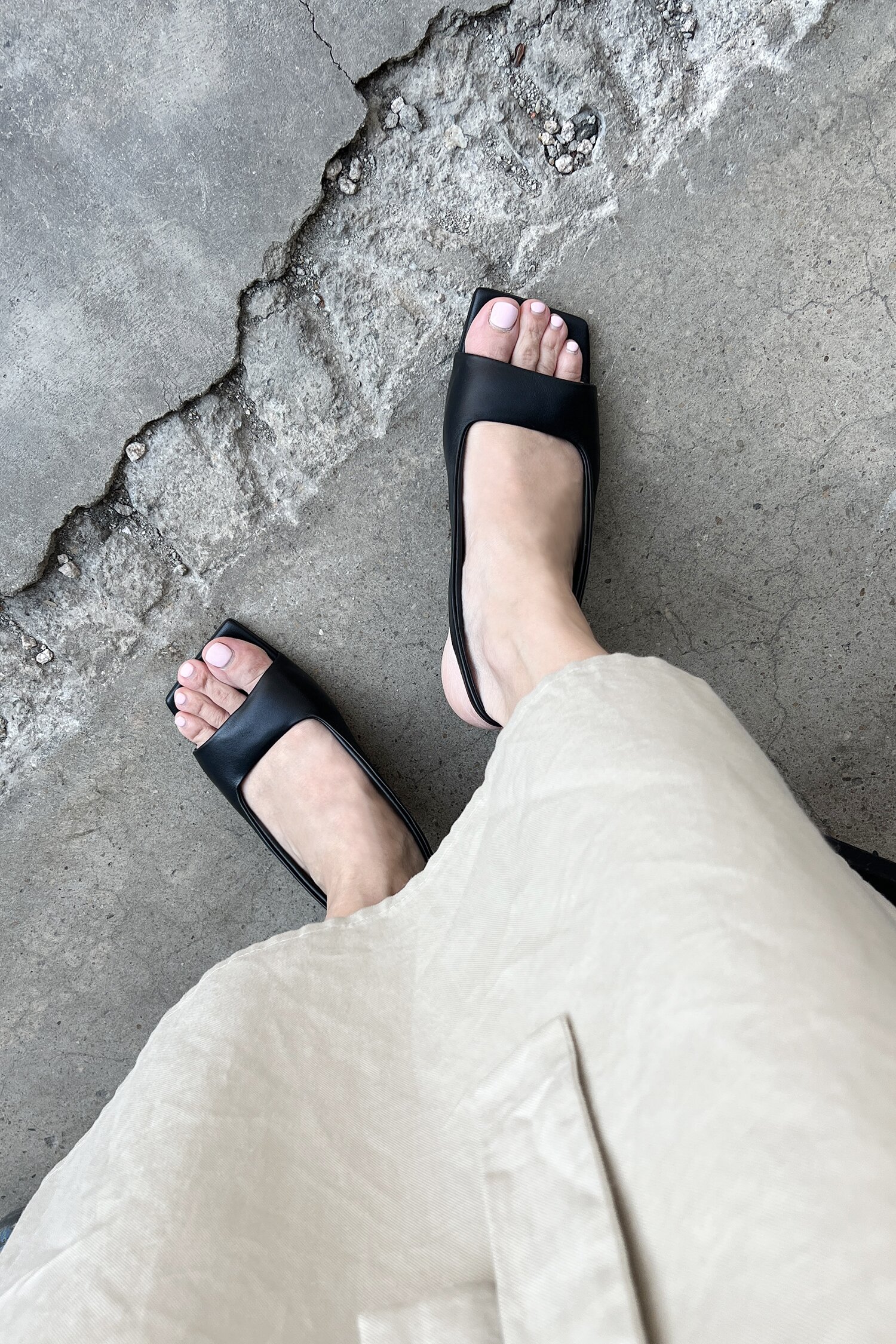 Audrey Slingback Sandals Black
