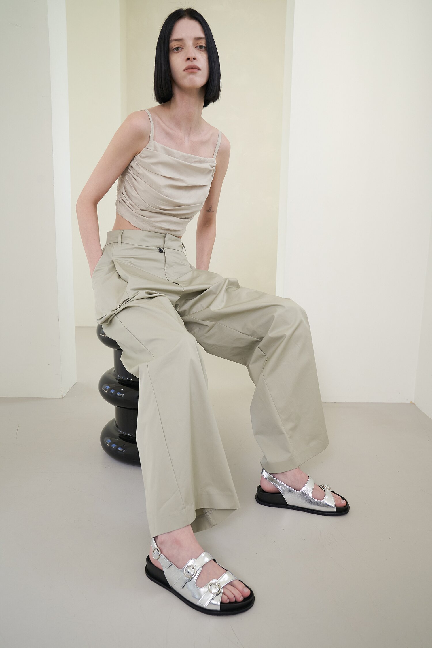 Oscar Sandals Leather Silver