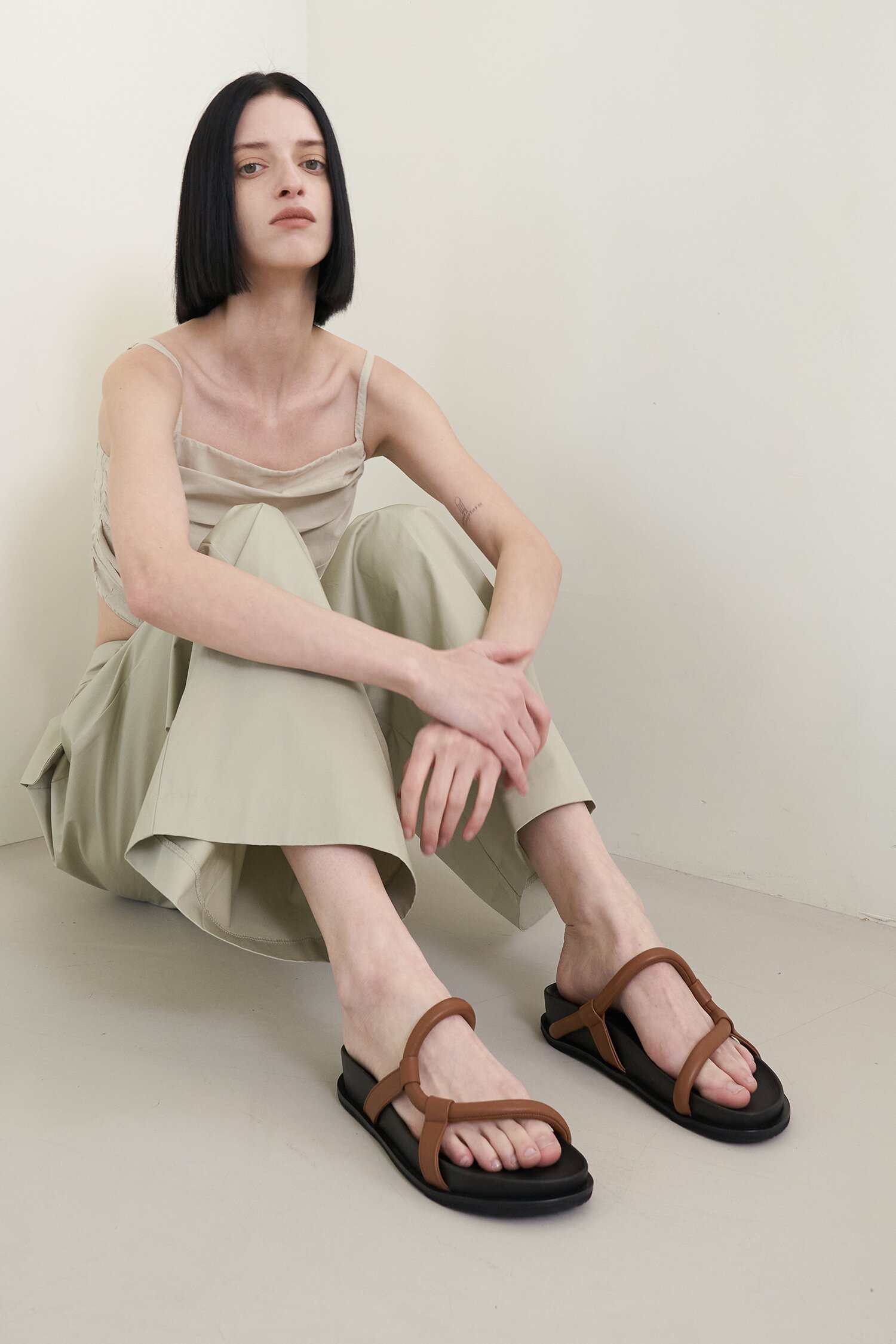 Milo Slides Leather Brown