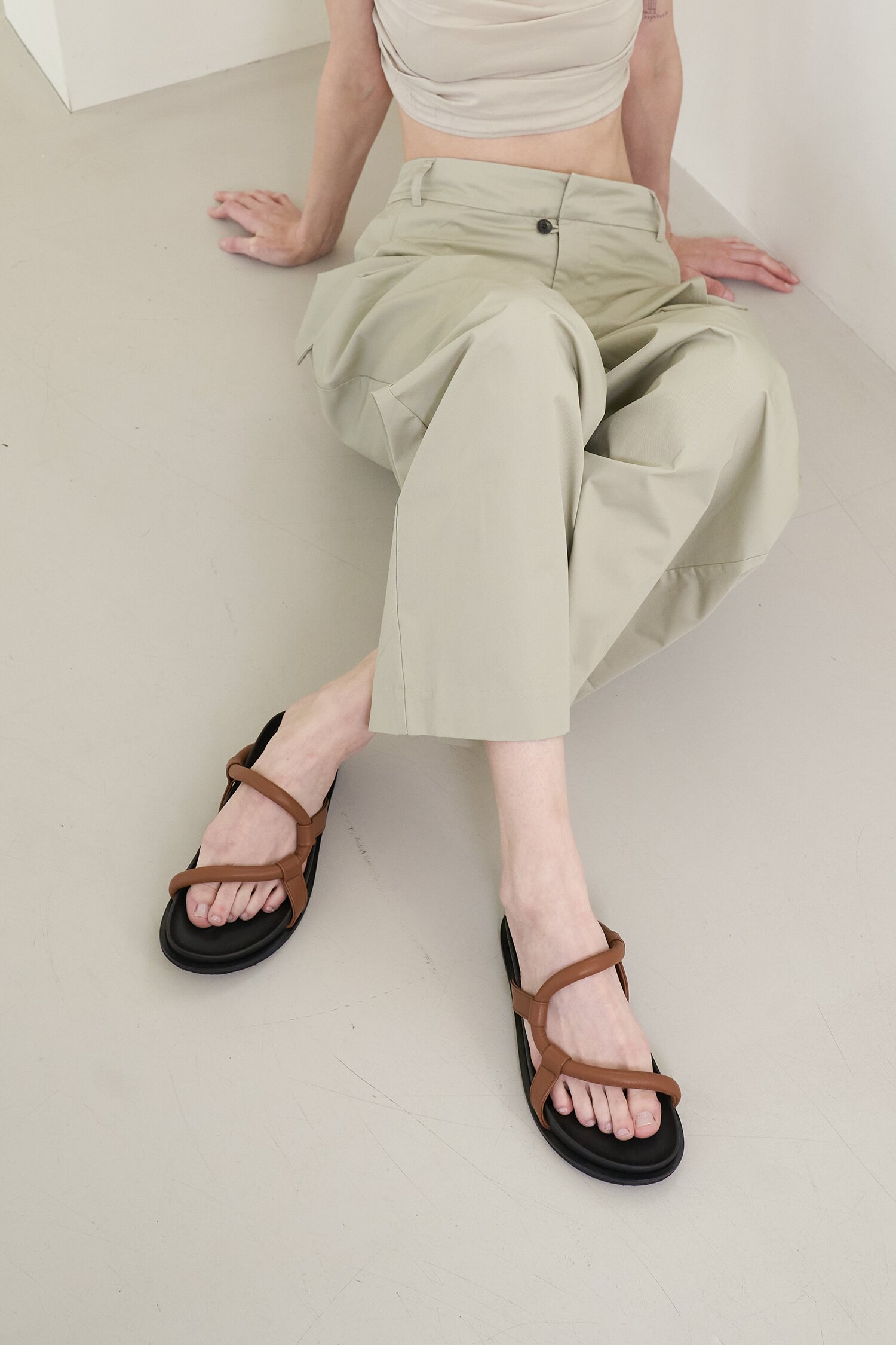 Milo Slides Leather Brown