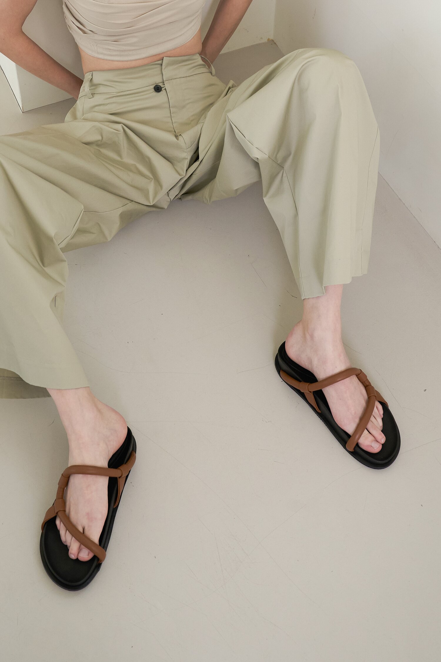 Milo Slides Leather Brown
