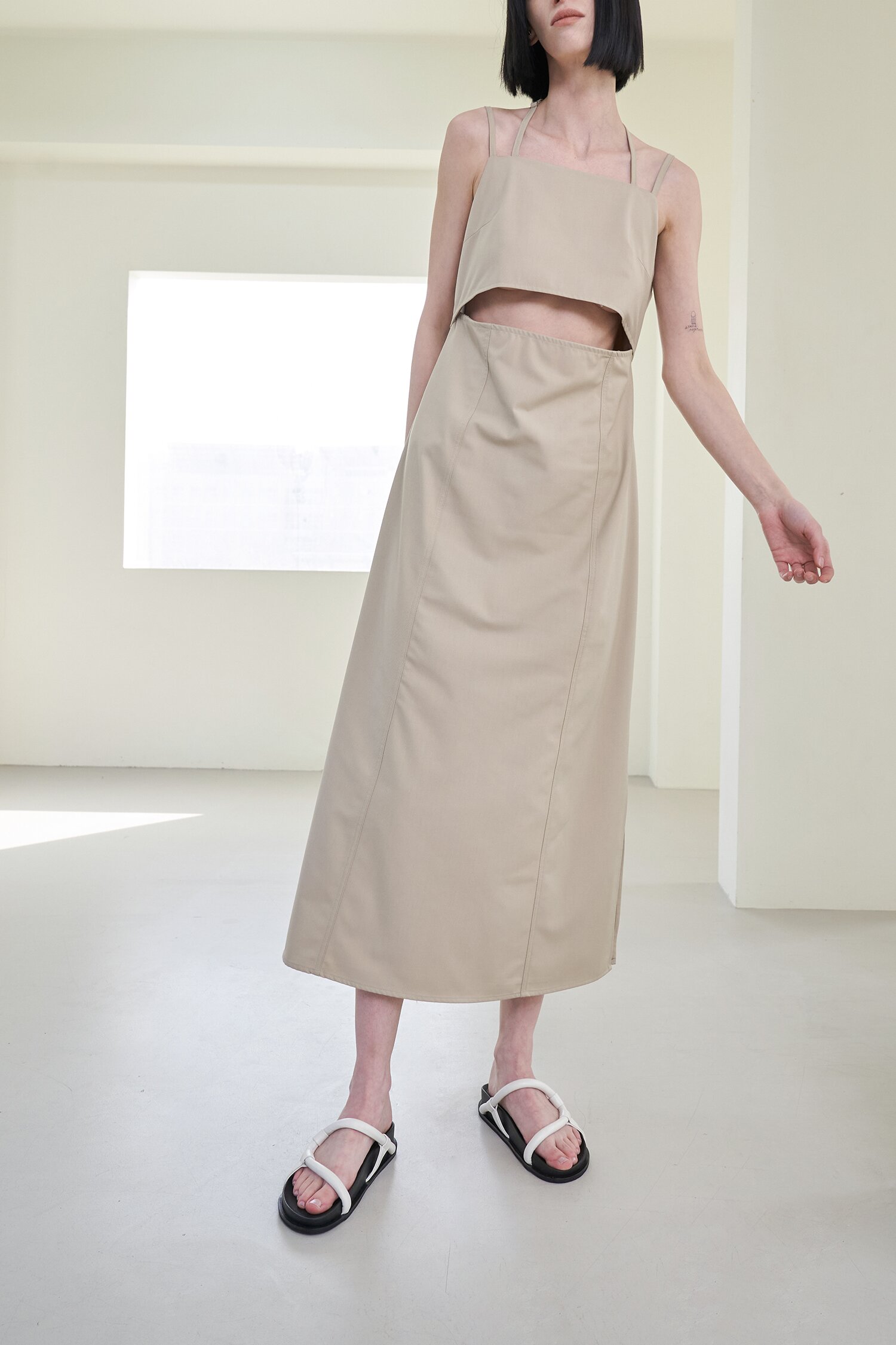 Milo Slides Leather Ivory