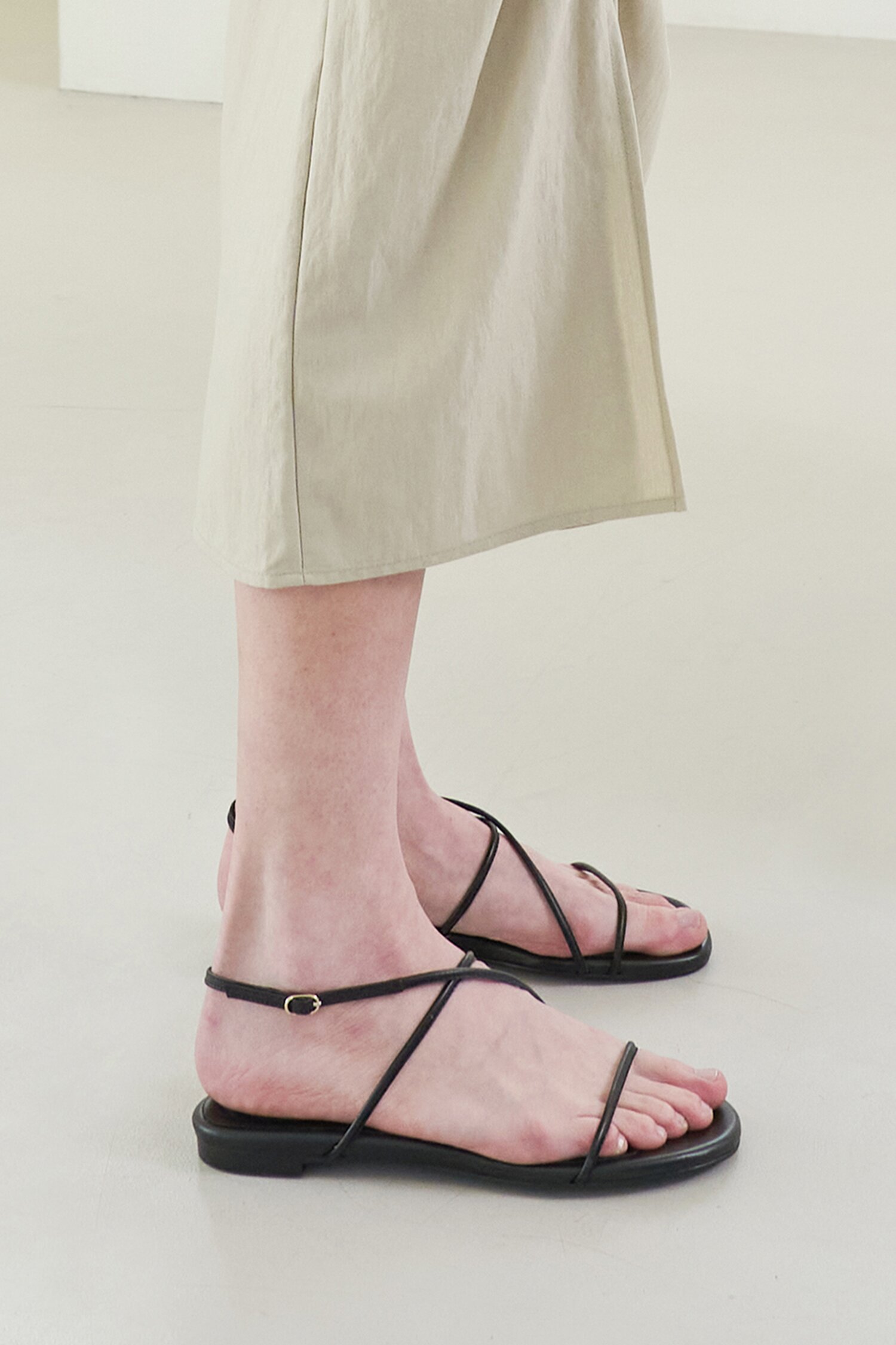 May Sandals Leather Black