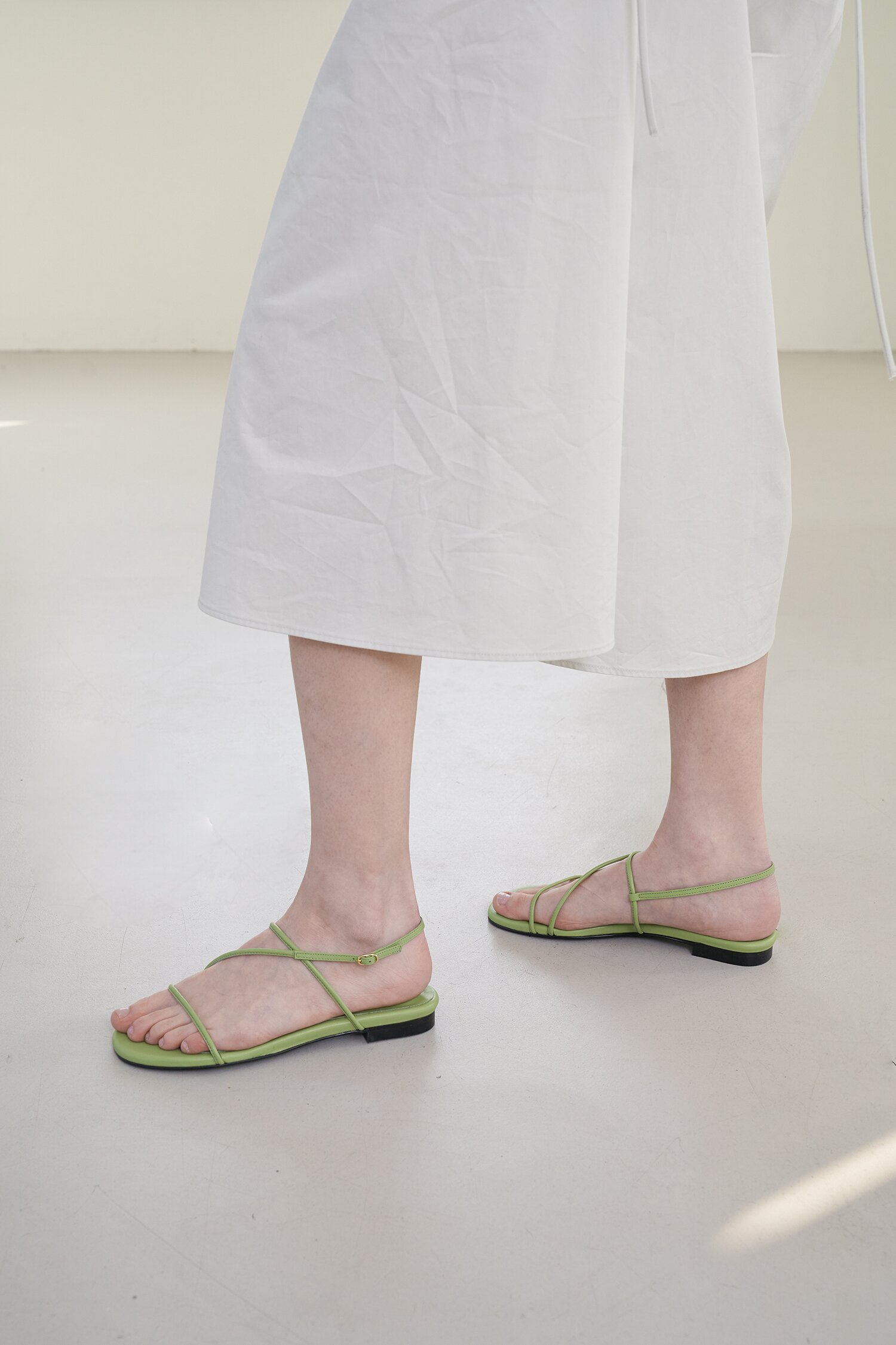 May Sandals Leather Lime