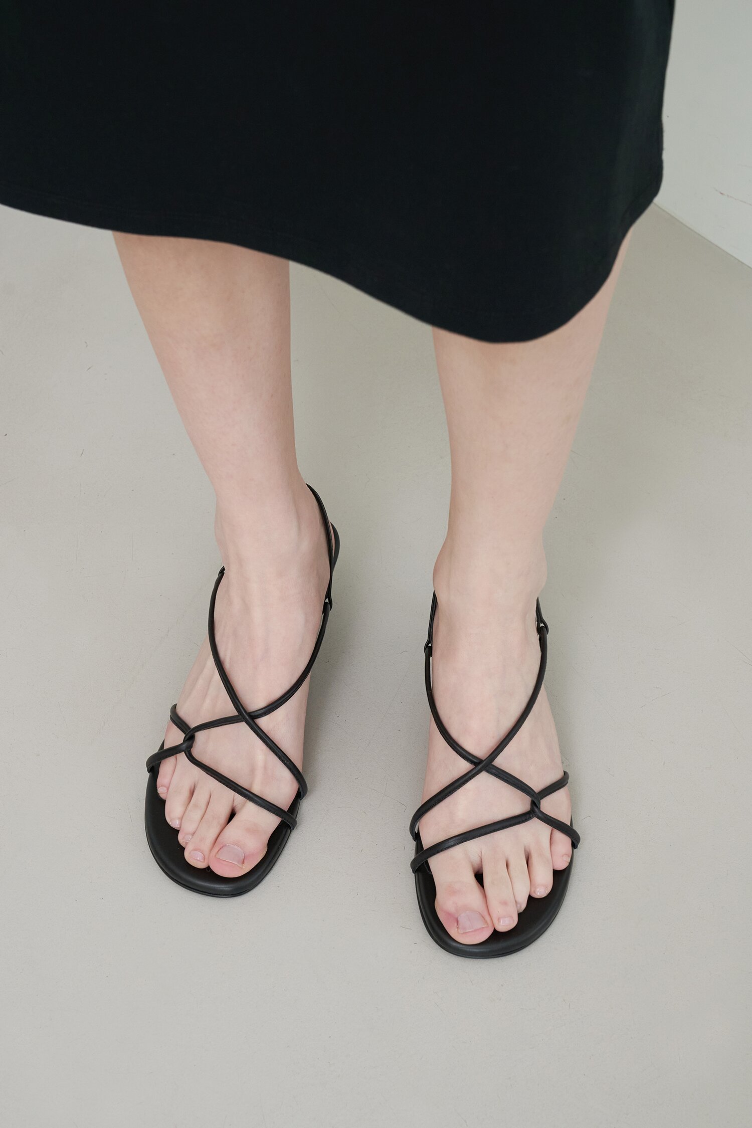 Lynn Sandals Leather Black