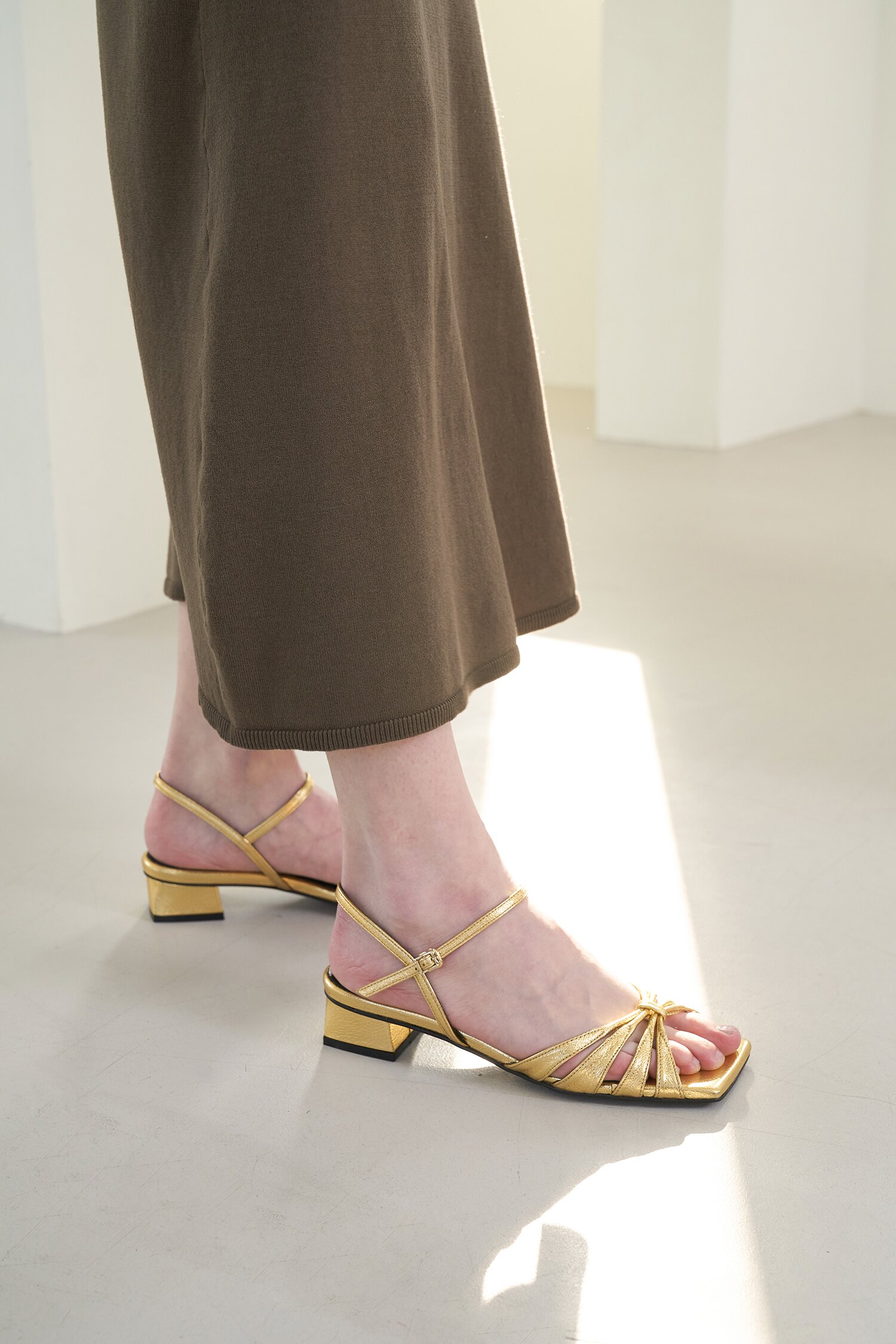 Jude Sandals Leather Gold 3cm