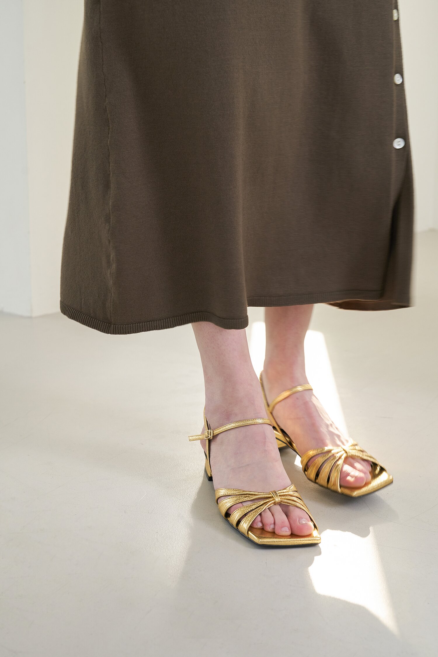 Jude Sandals Leather Gold 3cm