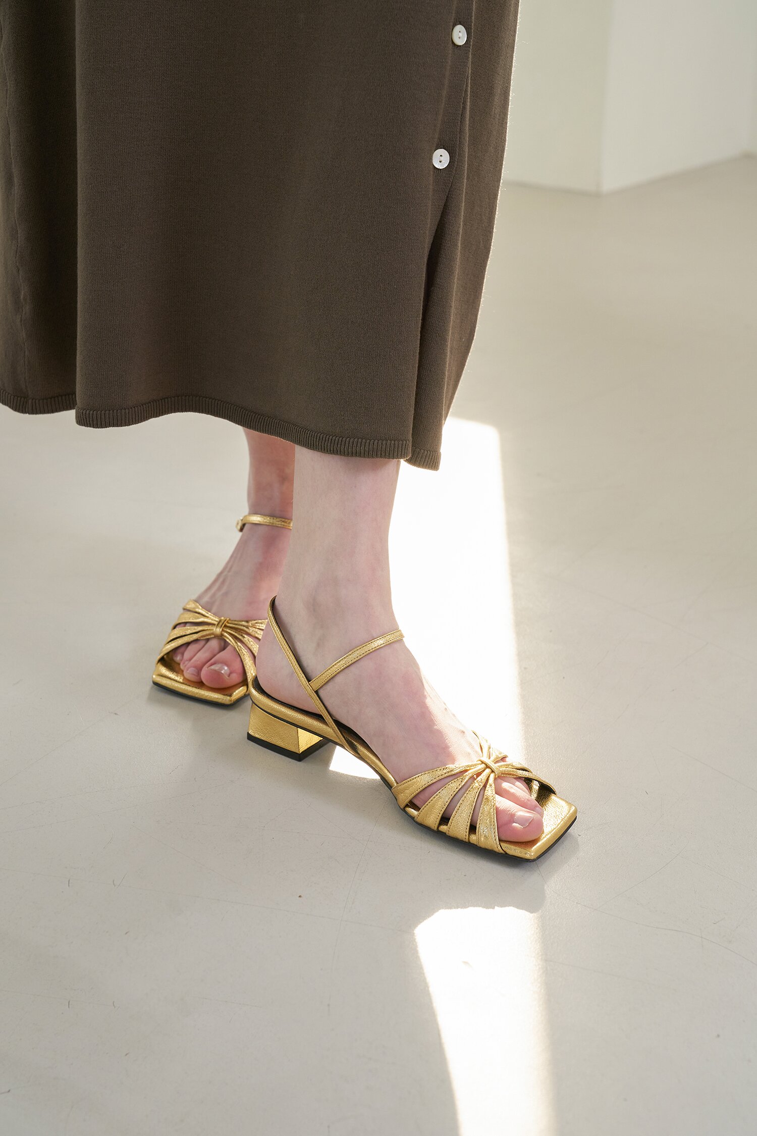 Jude Sandals Leather Gold 3cm