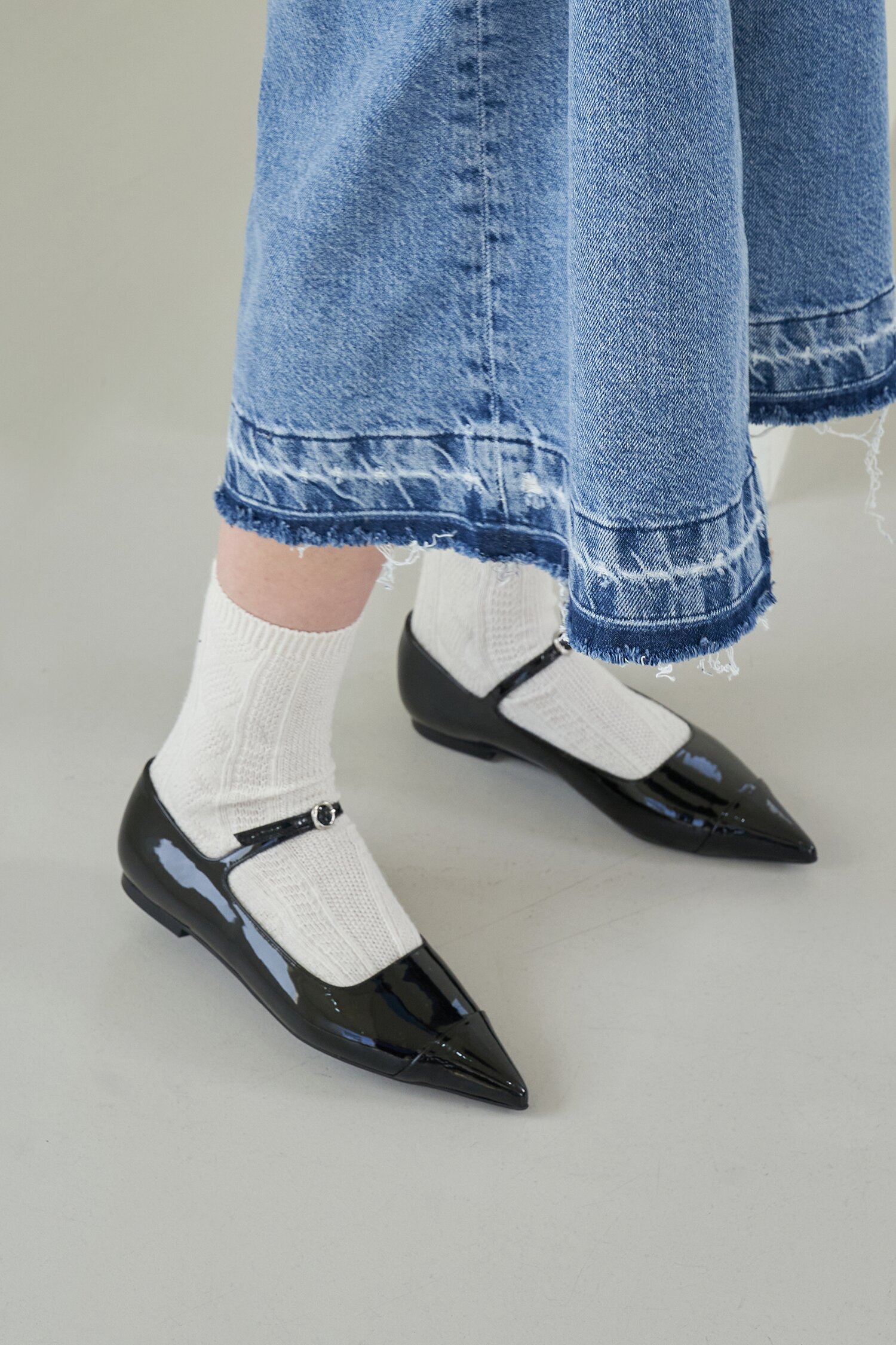 Lucy Mary Jane Flats Black