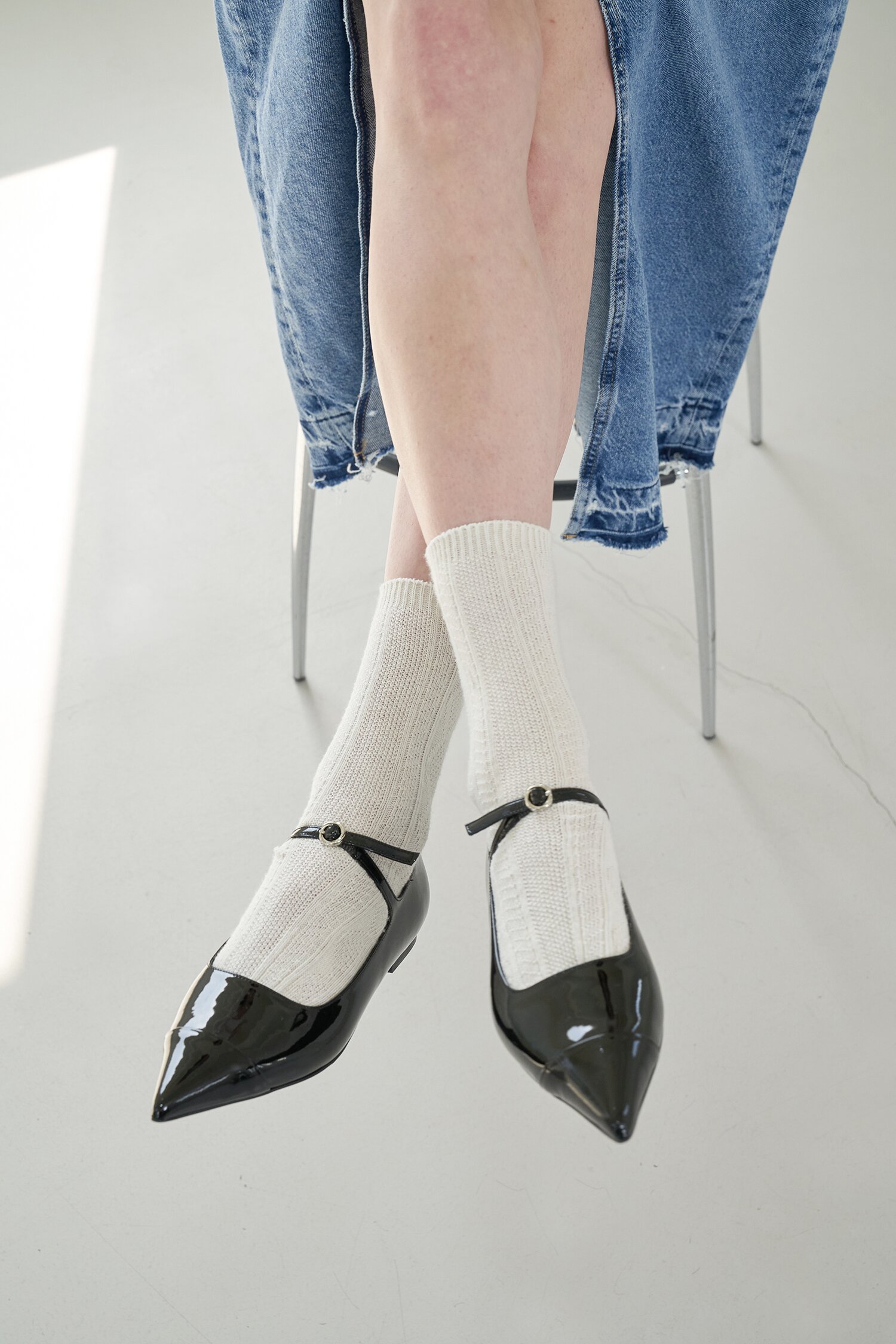 Lucy Mary Jane Flats Black