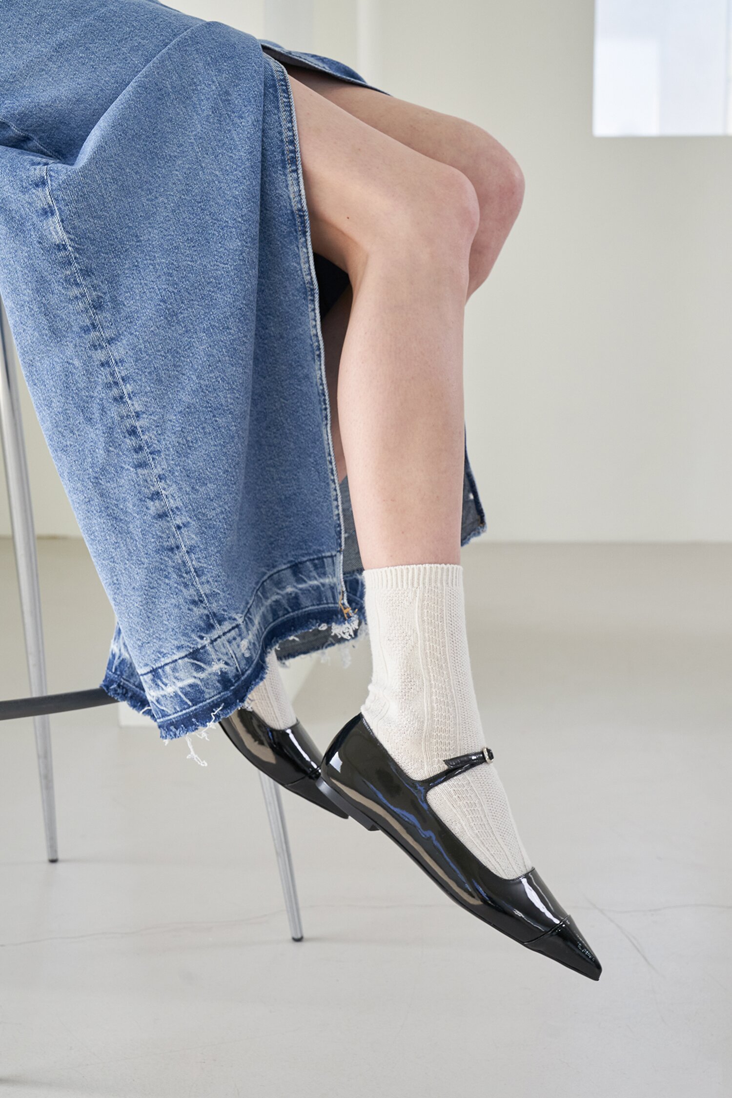 Lucy Mary Jane Flats Black