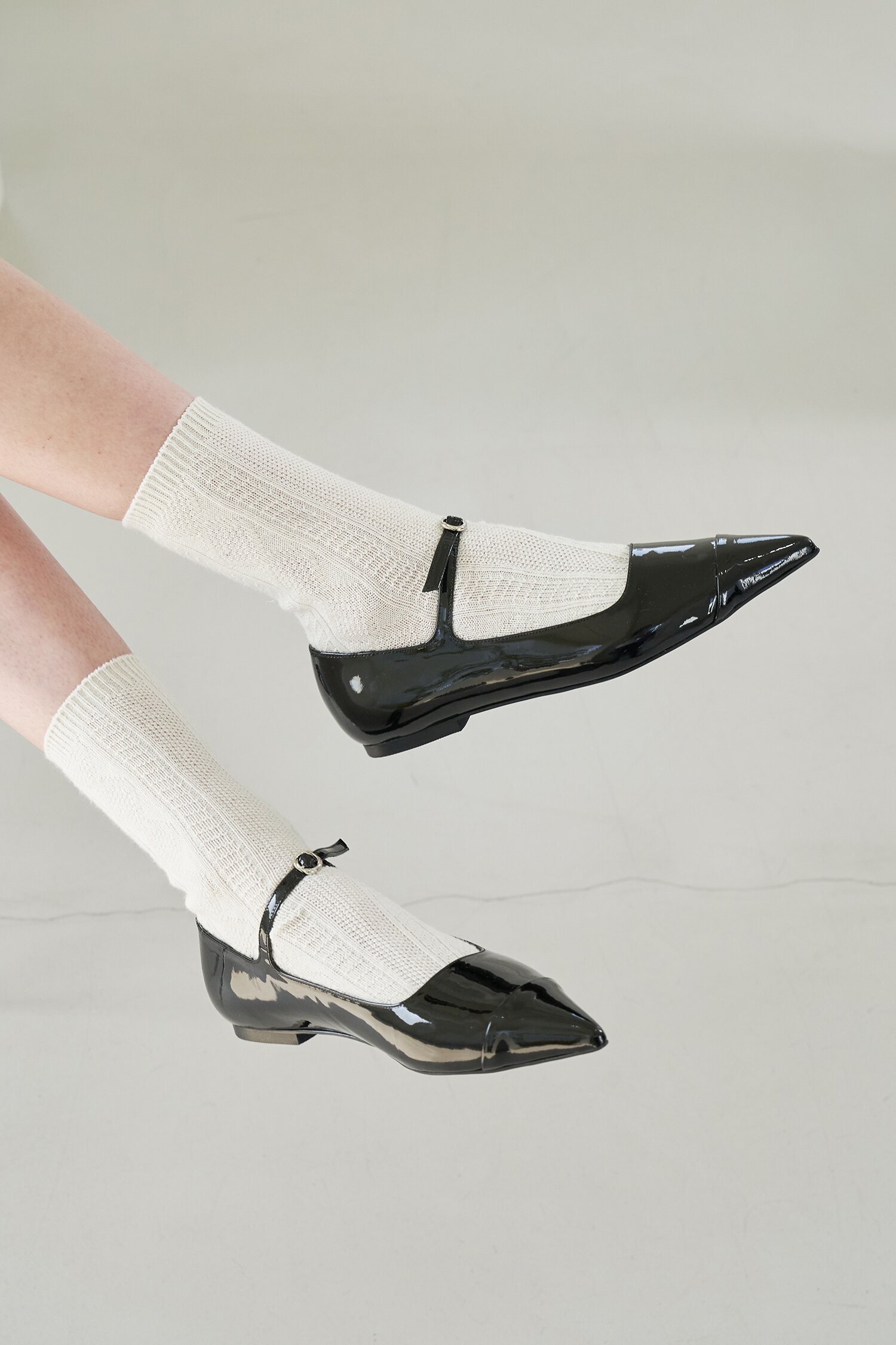 Lucy Mary Jane Flats Black