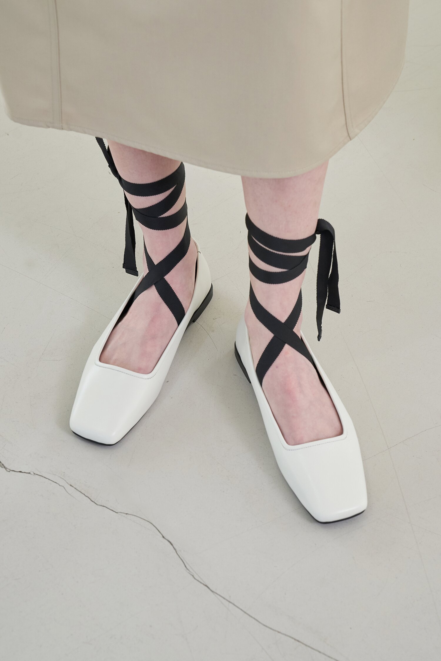 Gigi Ballet Flats Ivory