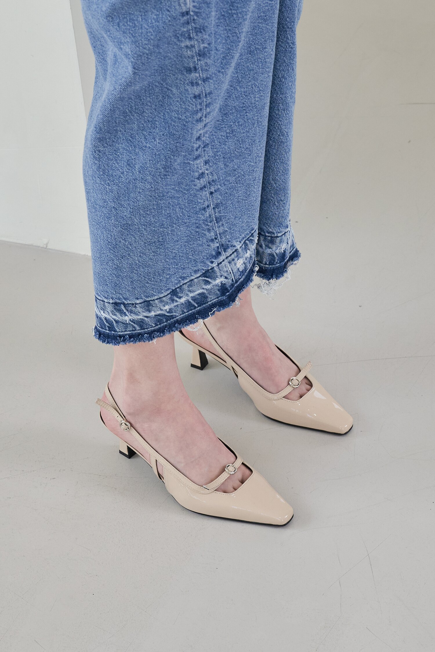 Kate Slingback Pumps Beige