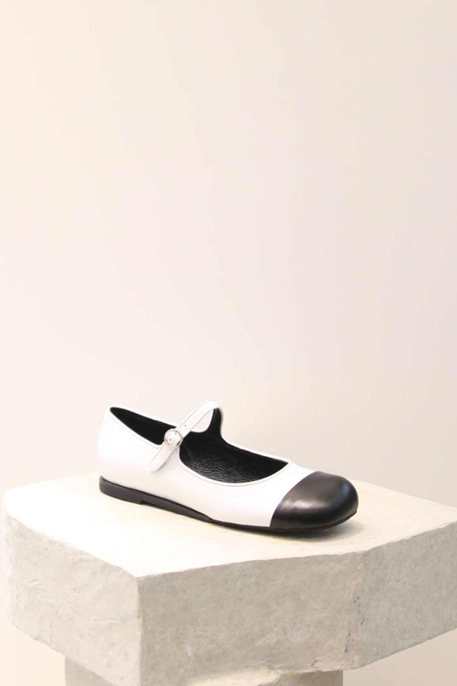 Lua Mary Jane Flats Leather White (Two Tone)
