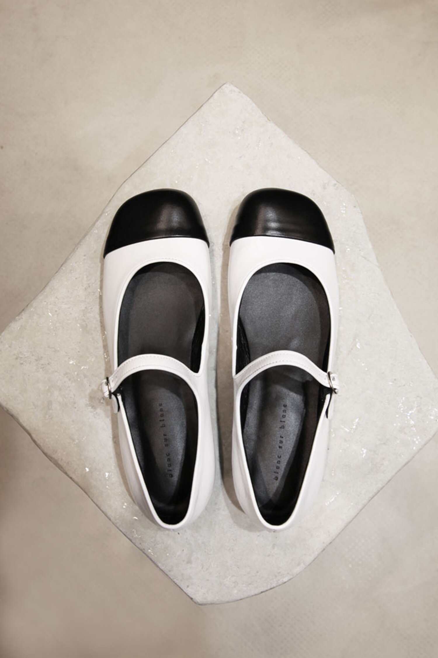 Lua Mary Jane Flats Leather White (Two Tone)