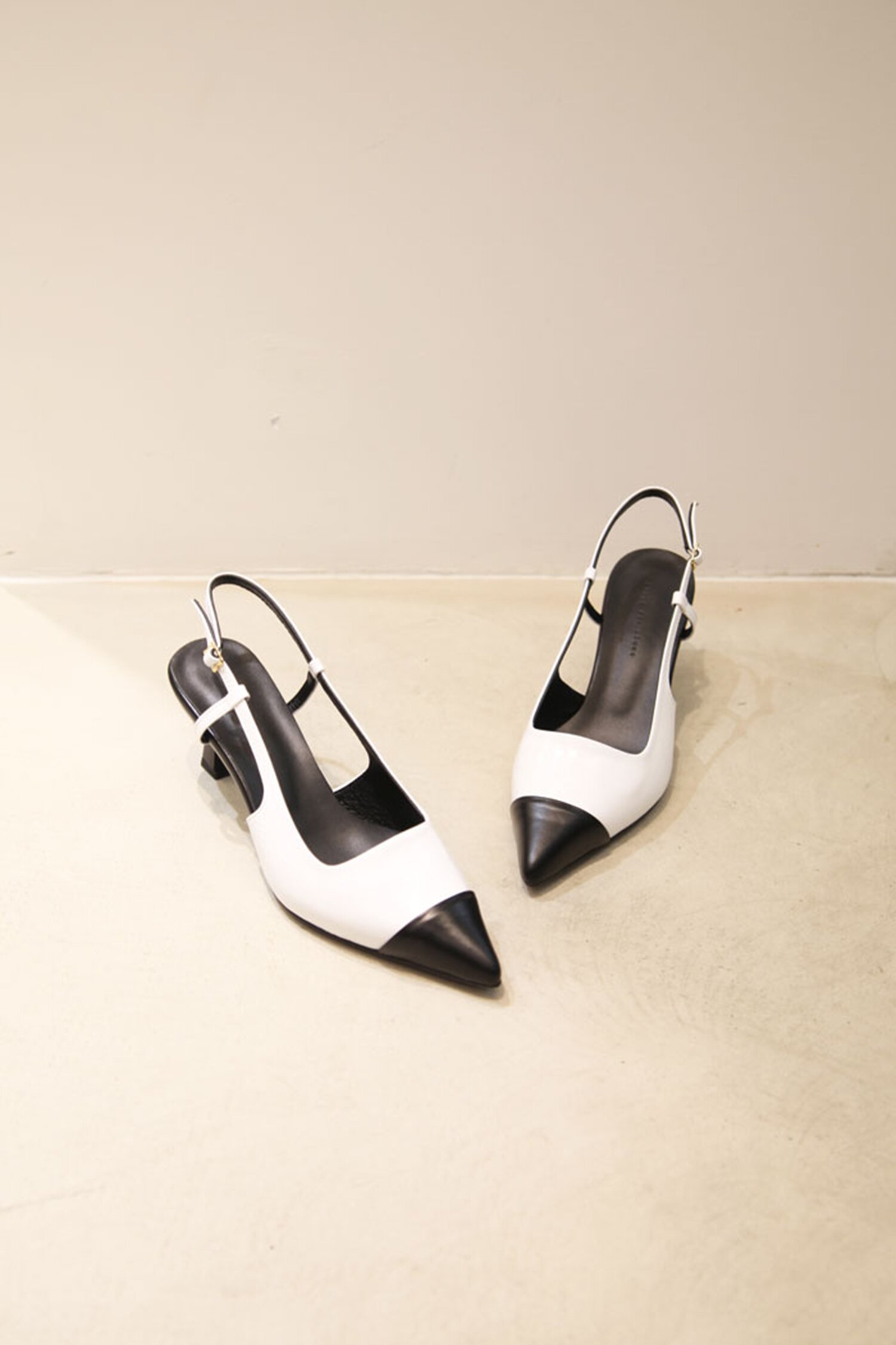Celia Slingback Pumps Leather White