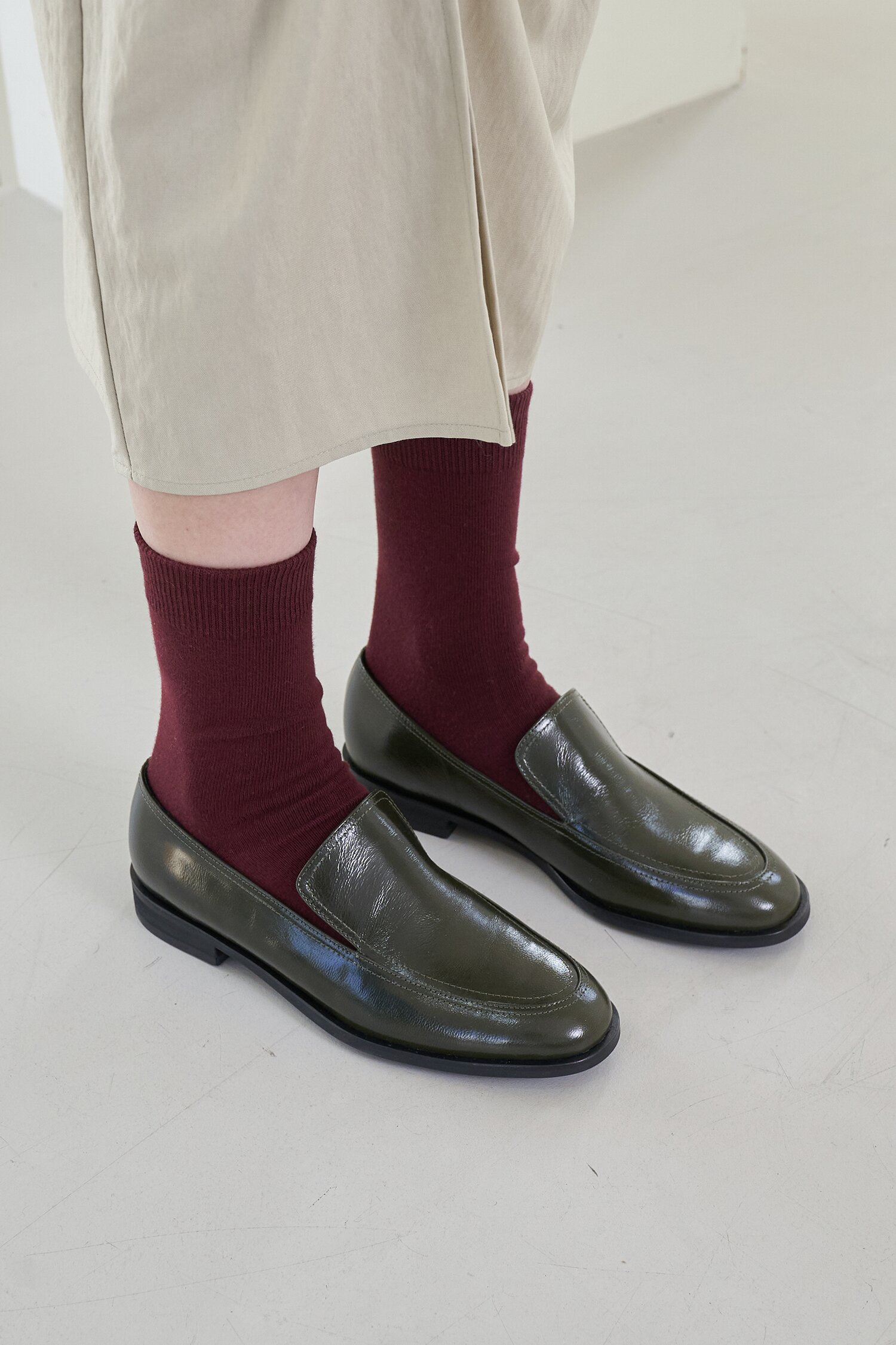 Isla Loafers Leather Khaki