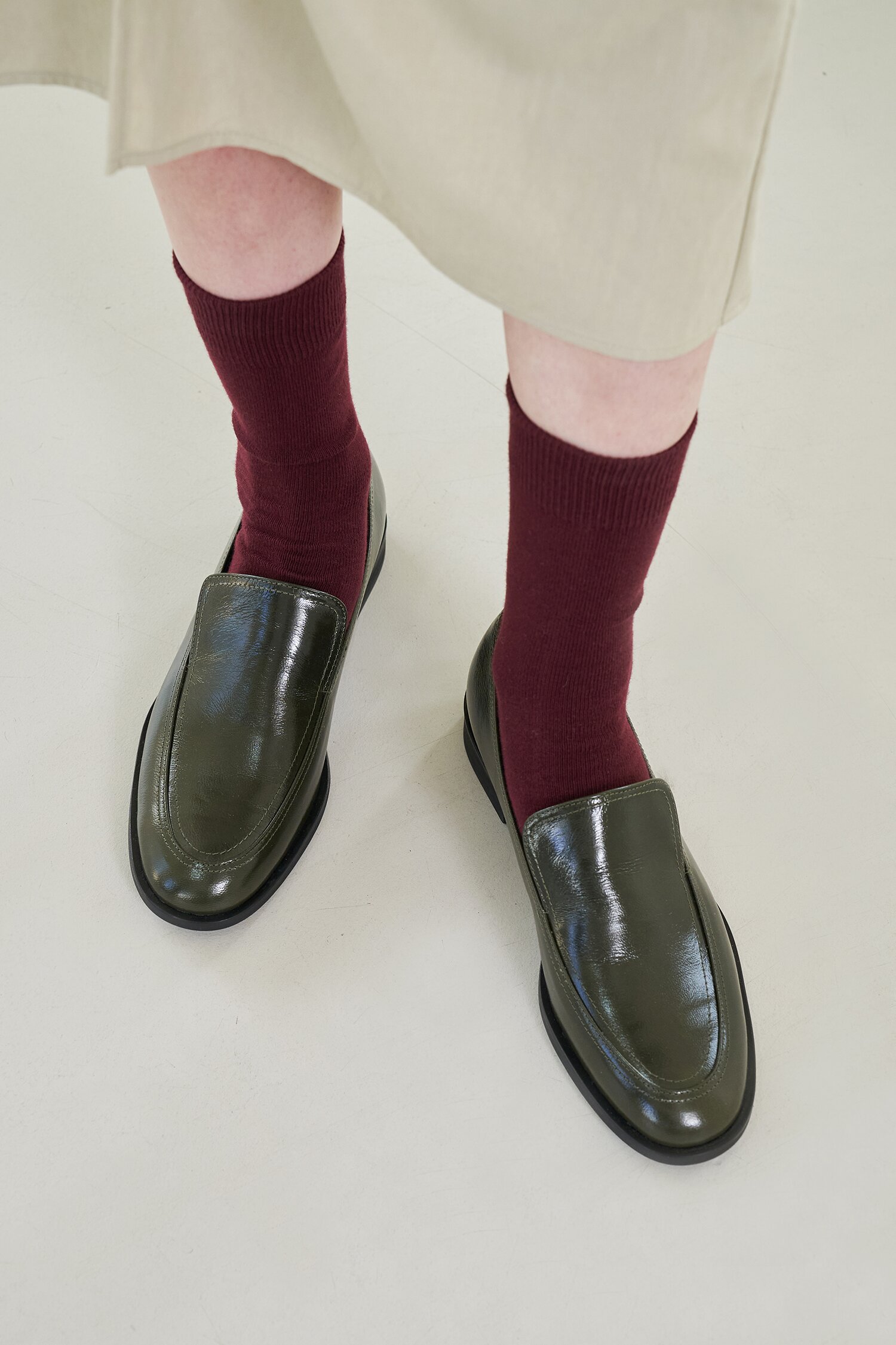 Isla Loafers Leather Khaki