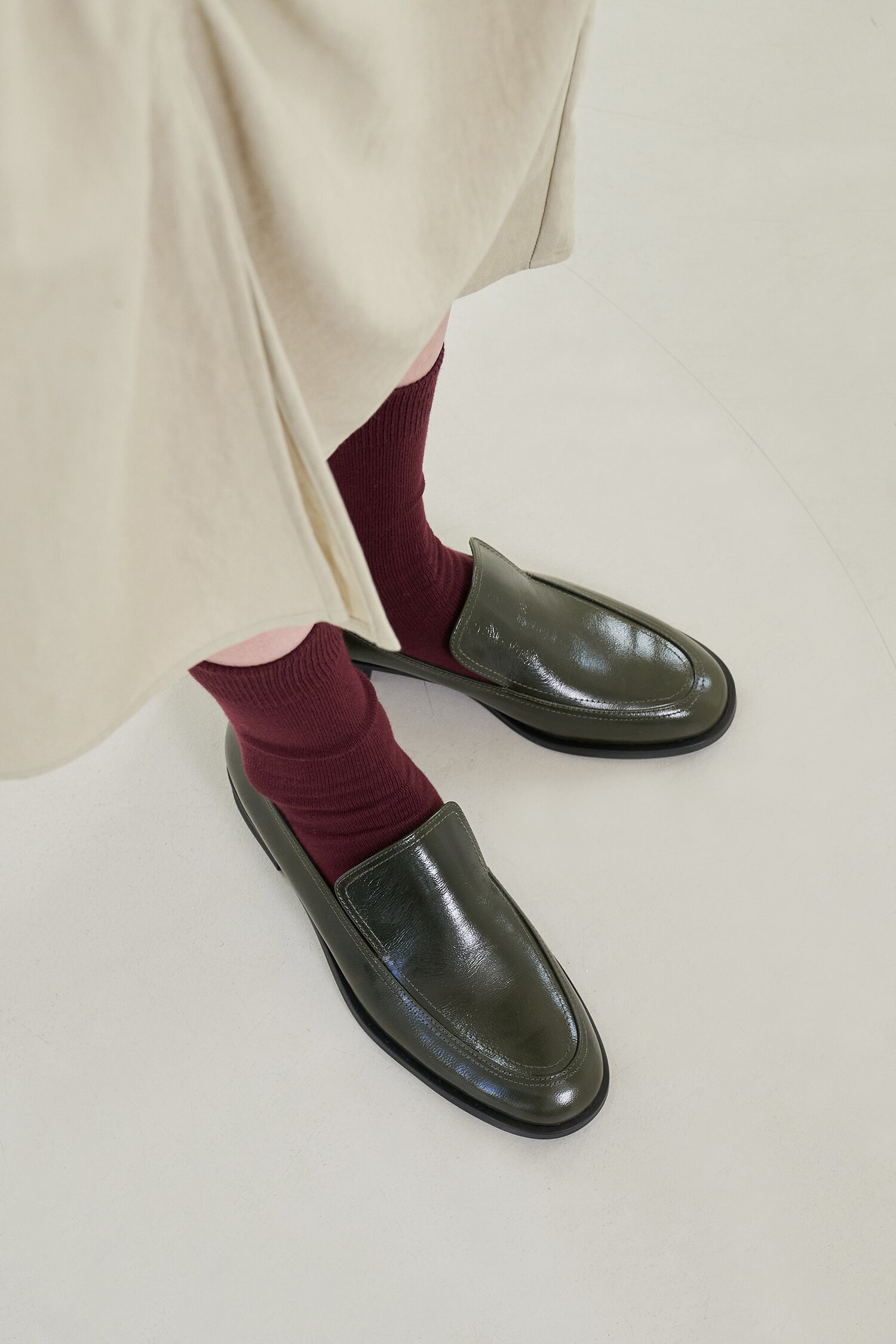 Isla Loafers Leather Khaki