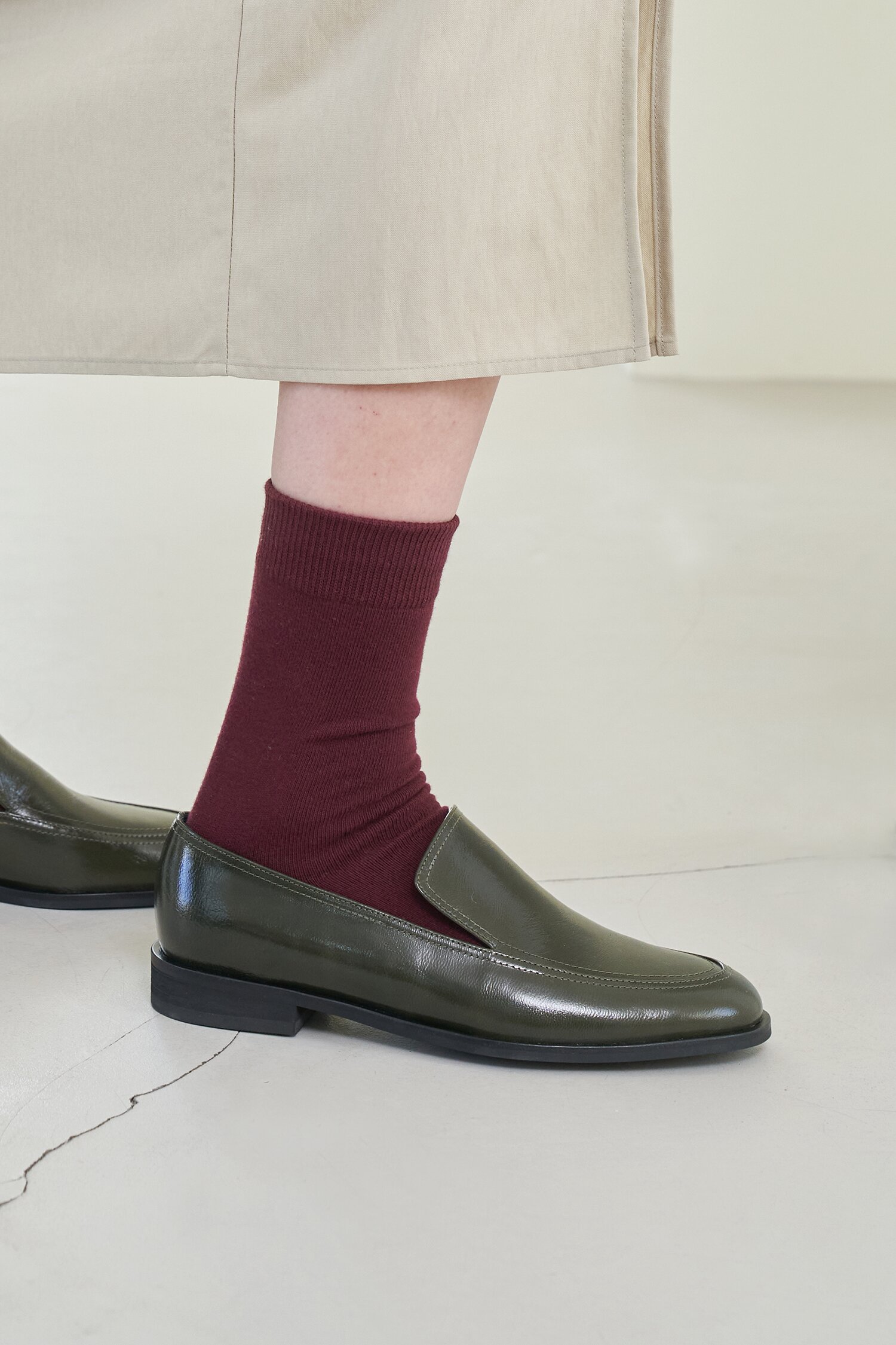 Isla Loafers Leather Khaki