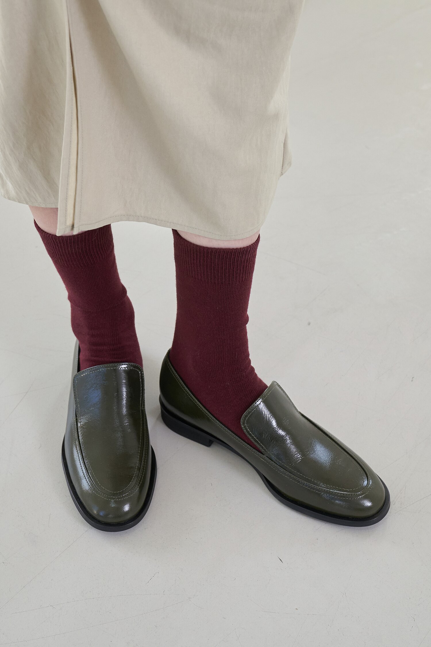 Isla Loafers Leather Khaki