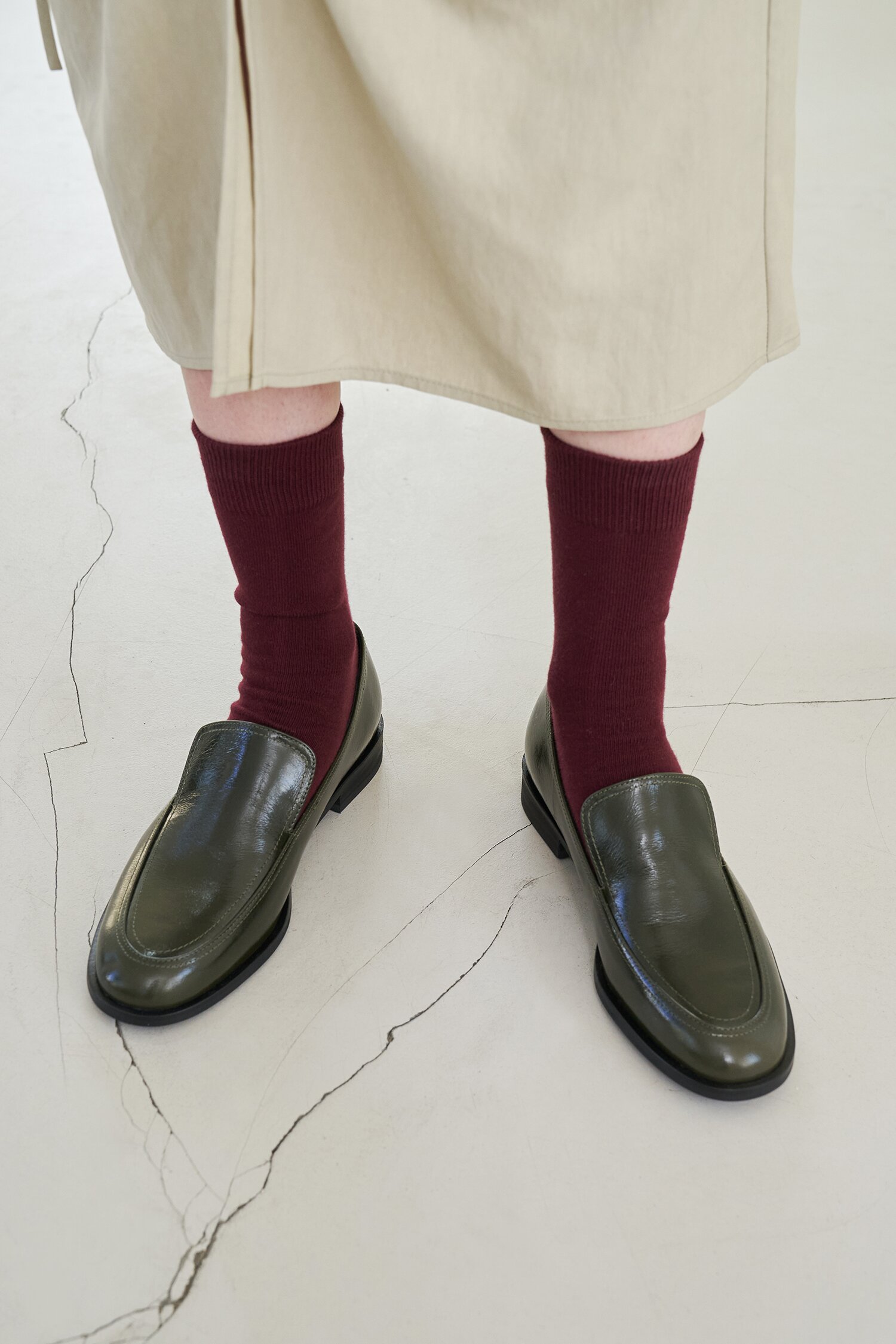 Isla Loafers Leather Khaki