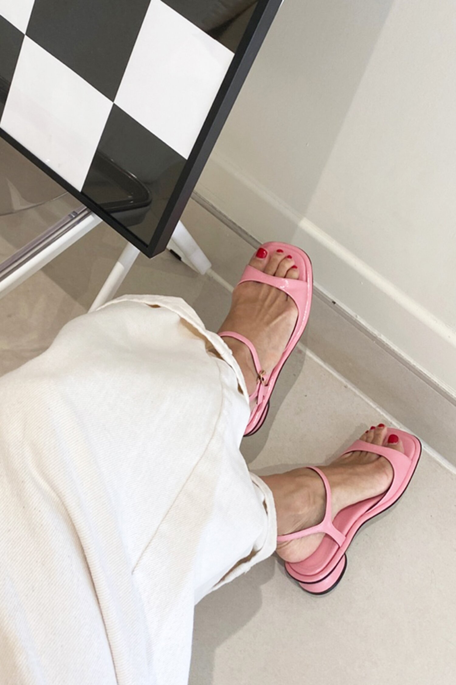 Jenny Sandals Leather Pink 3cm