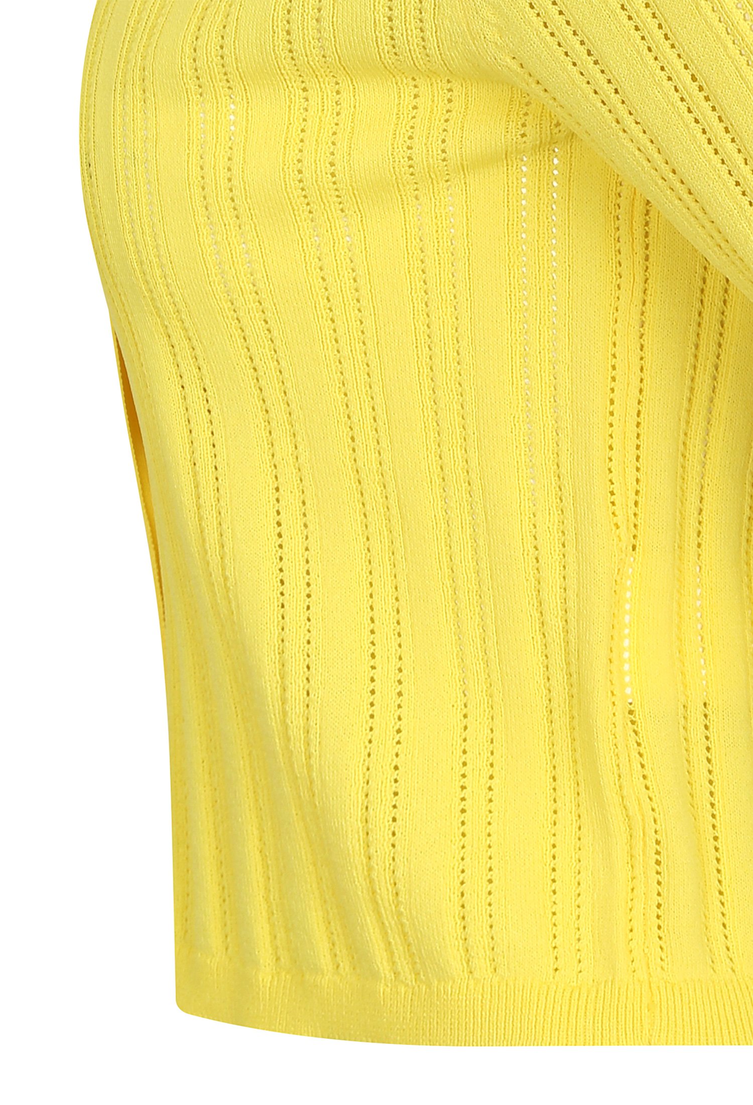 펀칭 브이넥 크롭 가디건 (YELLOW)