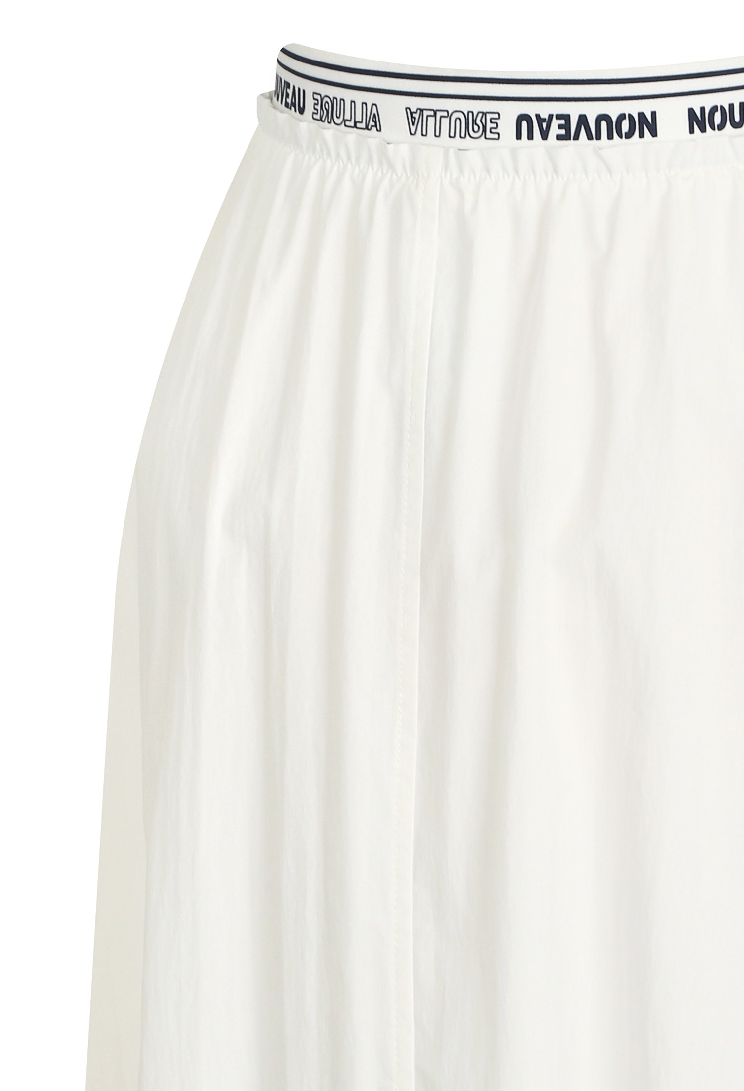 레터링 밴드 포켓 디테일 스커트 (WHITE)