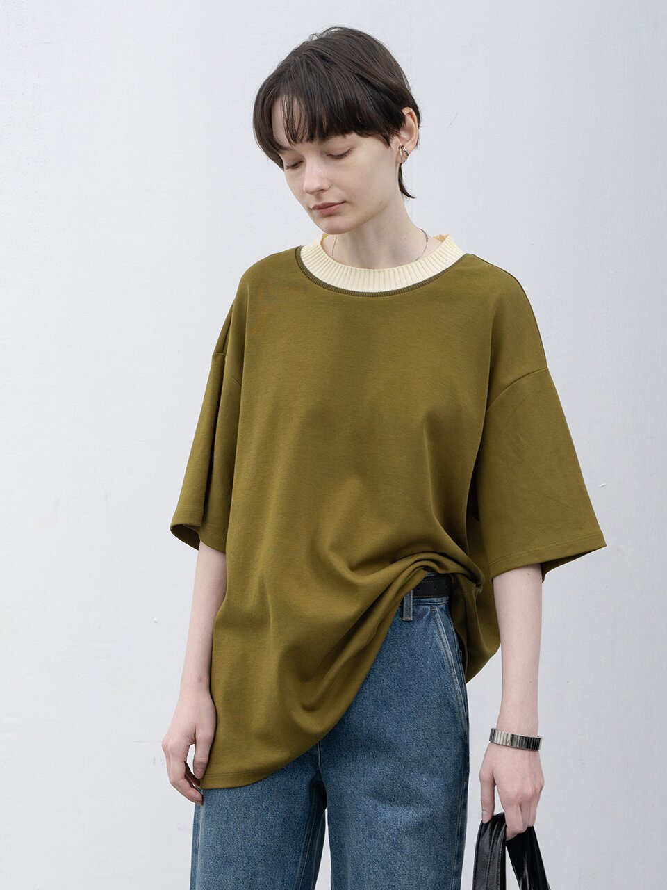 EK_Retro coloration loose top_BROWN