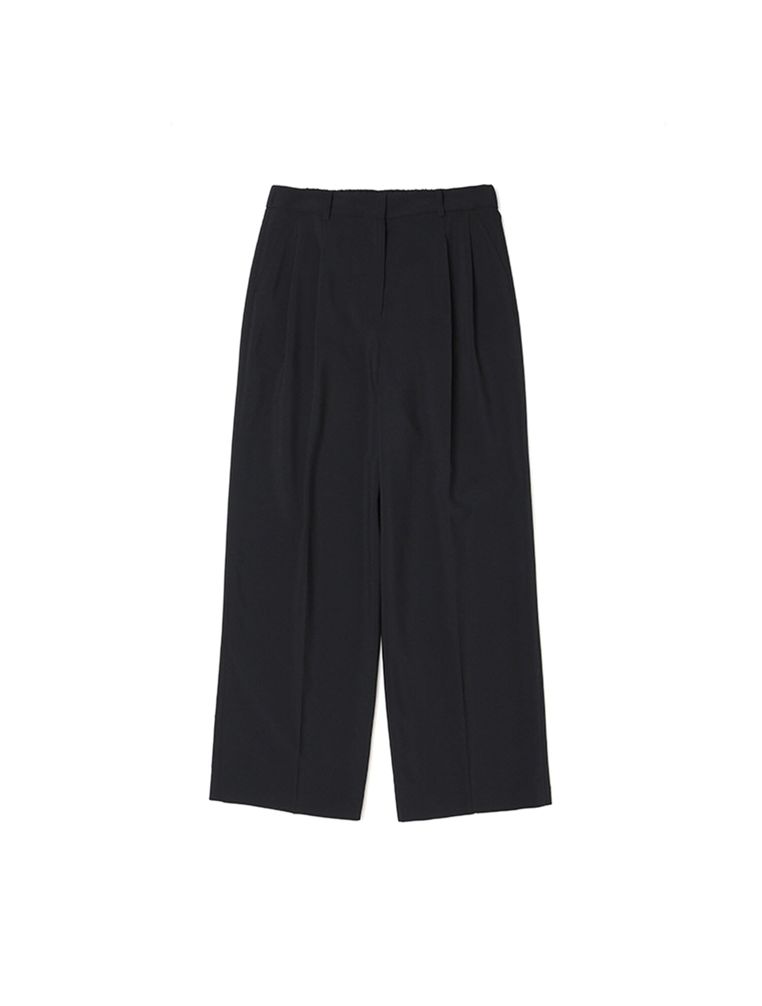 23 SS 여성 와이드핏 투턱 팬츠 (BLACK)
