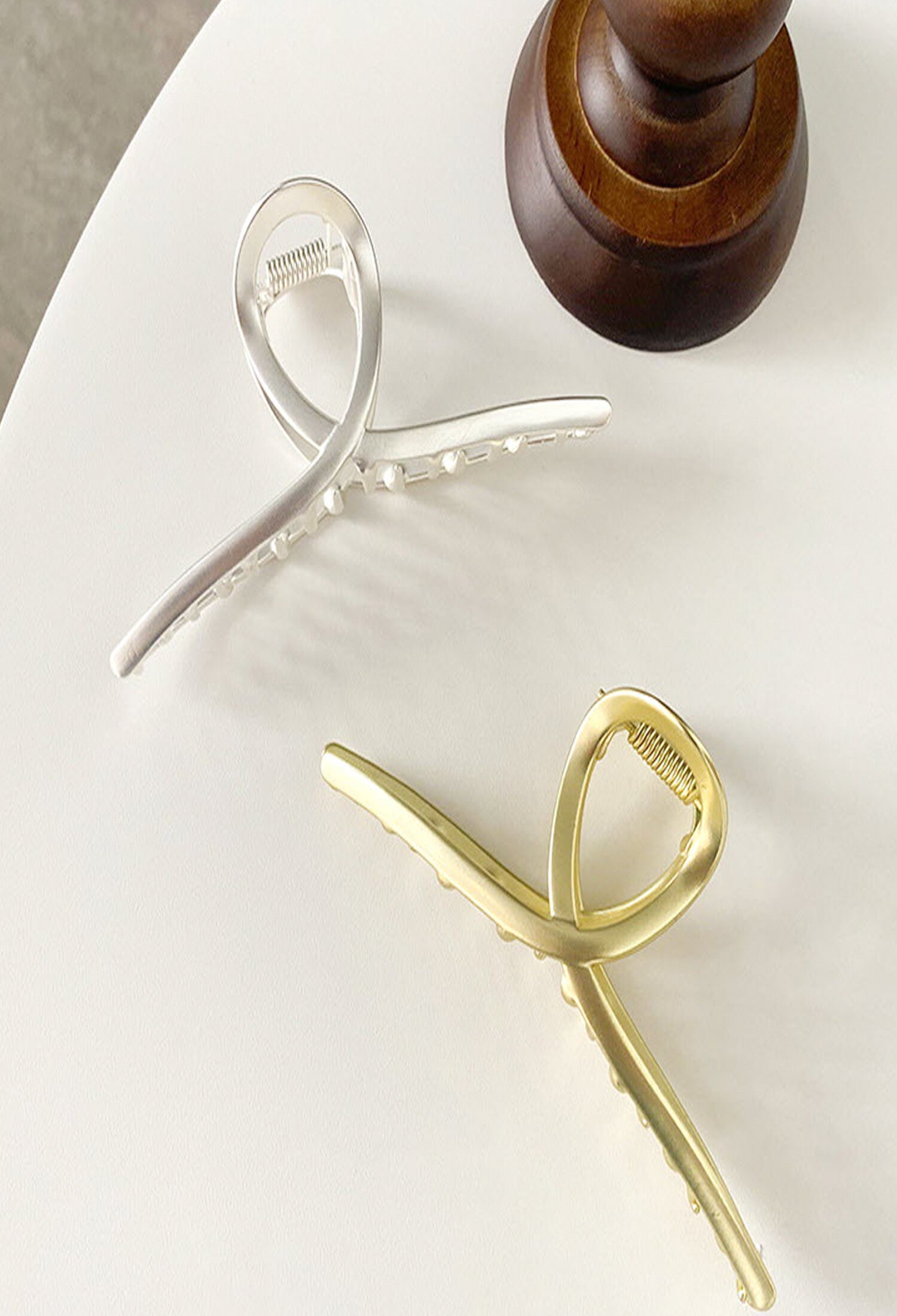 12cm 메탈 크로스 헤어 집게핀