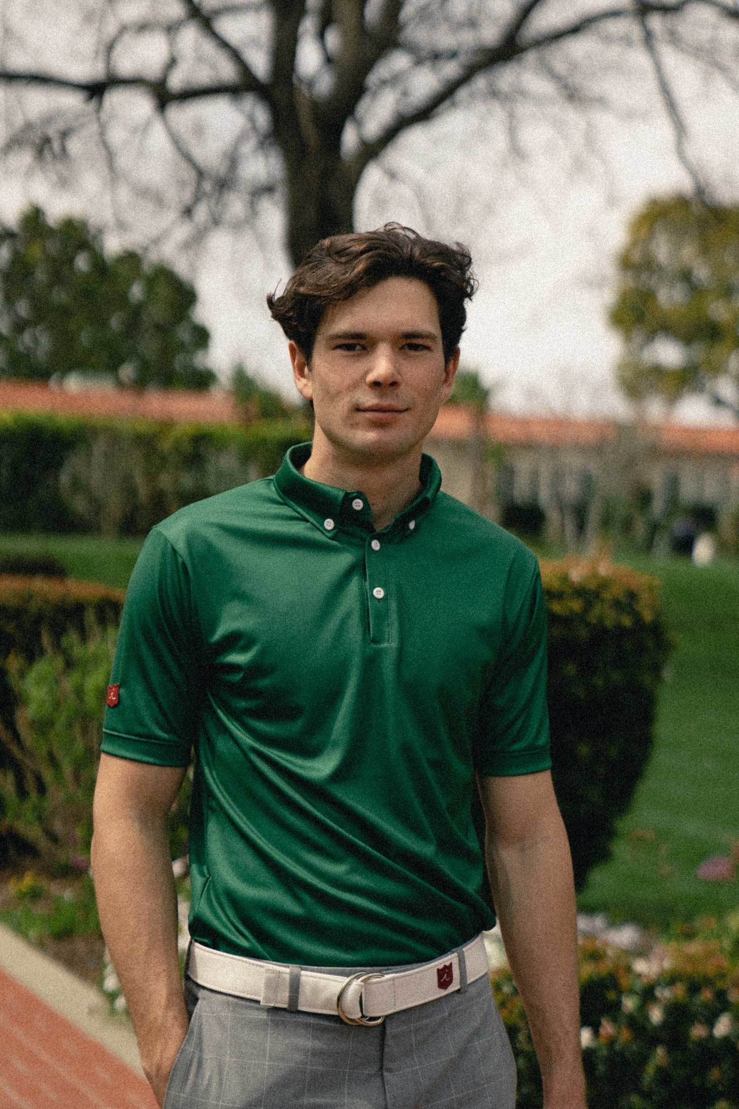 Iliac Golf Polo Shirt Solid Series Masters Green