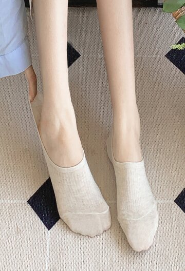 여성 4계절 라인 덧신/페이크삭스 양말 6켤레