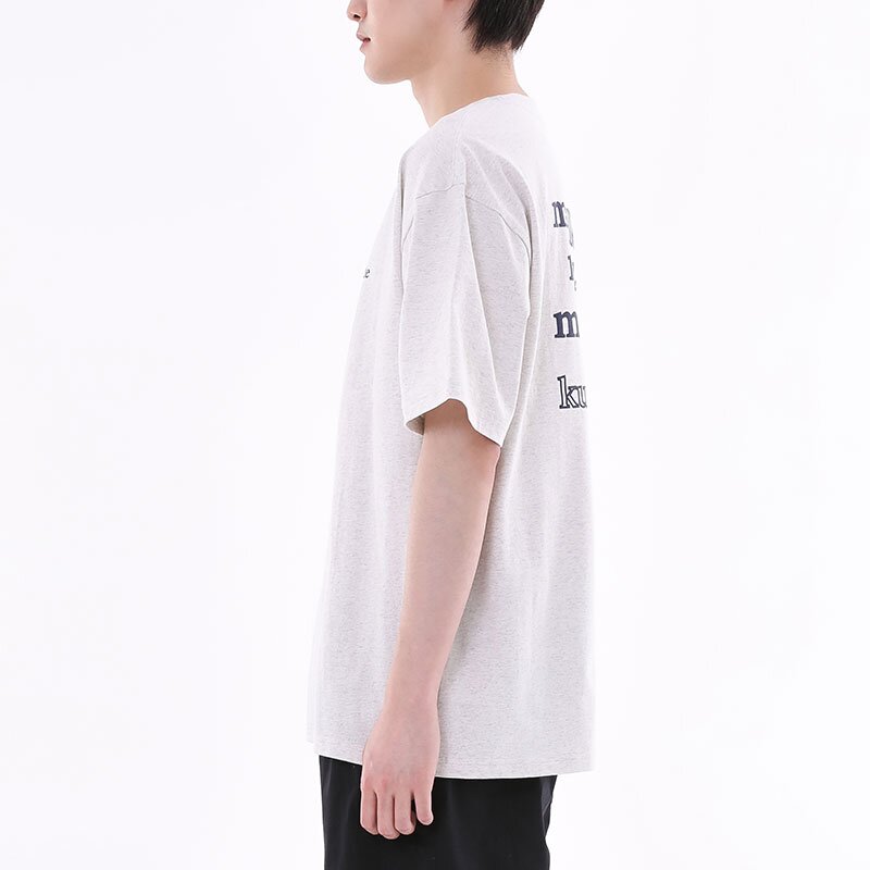 MARSEILLE LETTERRING T-SHIRT 라이트멜란지그레이