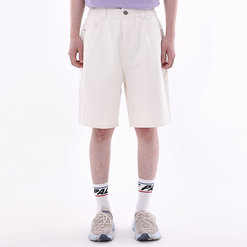 WIDE BURMUDA DENIM SHORT 아이보리