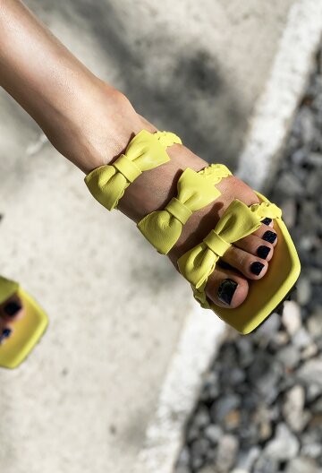Seize Braids Strap Sandals - Yellow