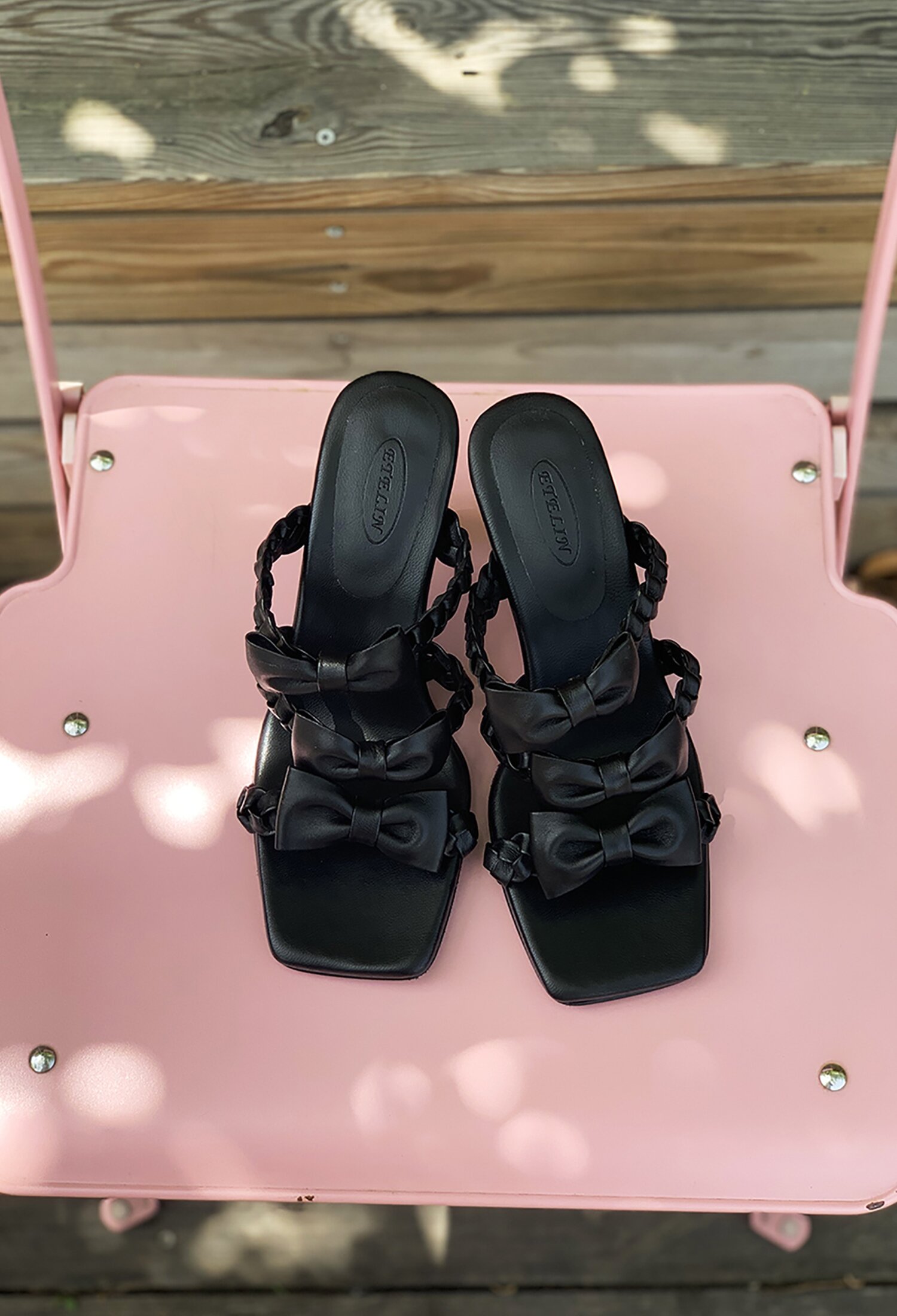 Seize Braids Strap Sandals - Black