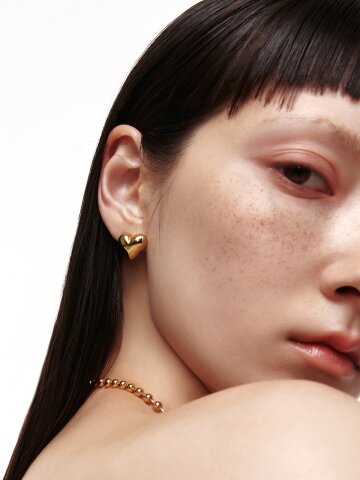 Metal Heart Earrings