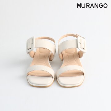 머랭고 소가죽 매트버클 스트랩샌들 화이트 3cm (M23M07LWH)