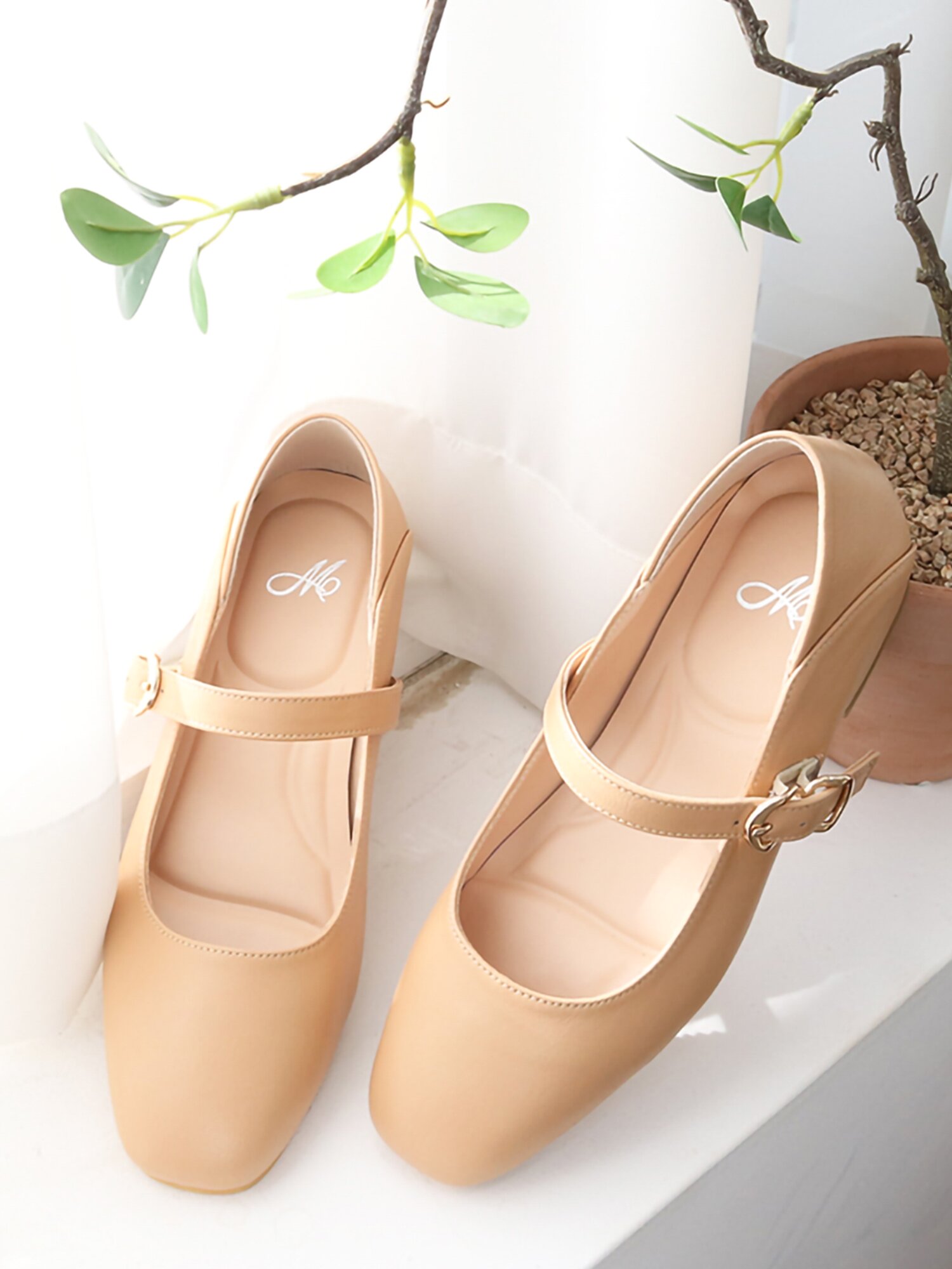 (머랭고) 소가죽 메리제인슈즈 2cm M23S06L
